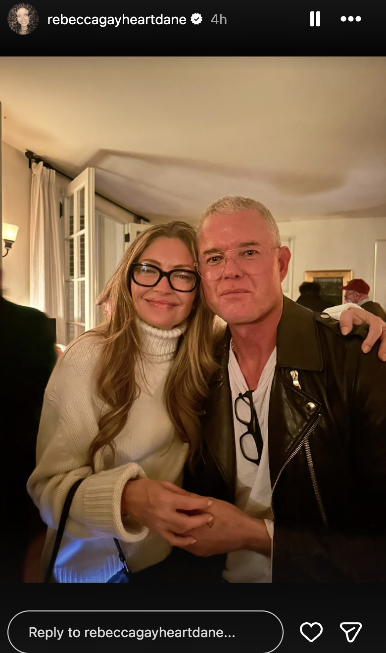 Eric Dane and Rebecca Gayheart at an event, on a story posted on February 21, 2026 | Source: Instagram/rebeccagayheartdane