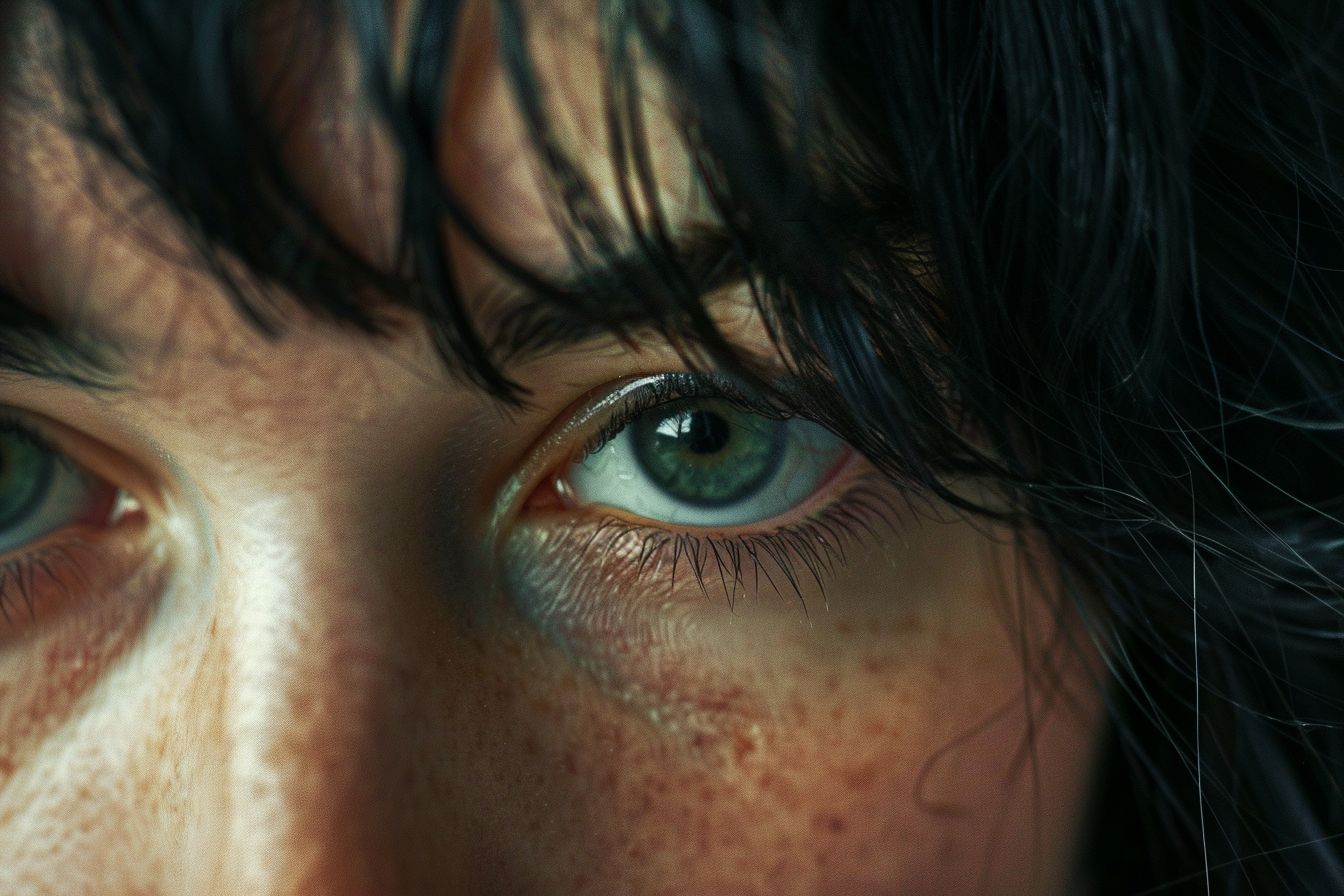 Close up of a woman's face | Source: Midjourney