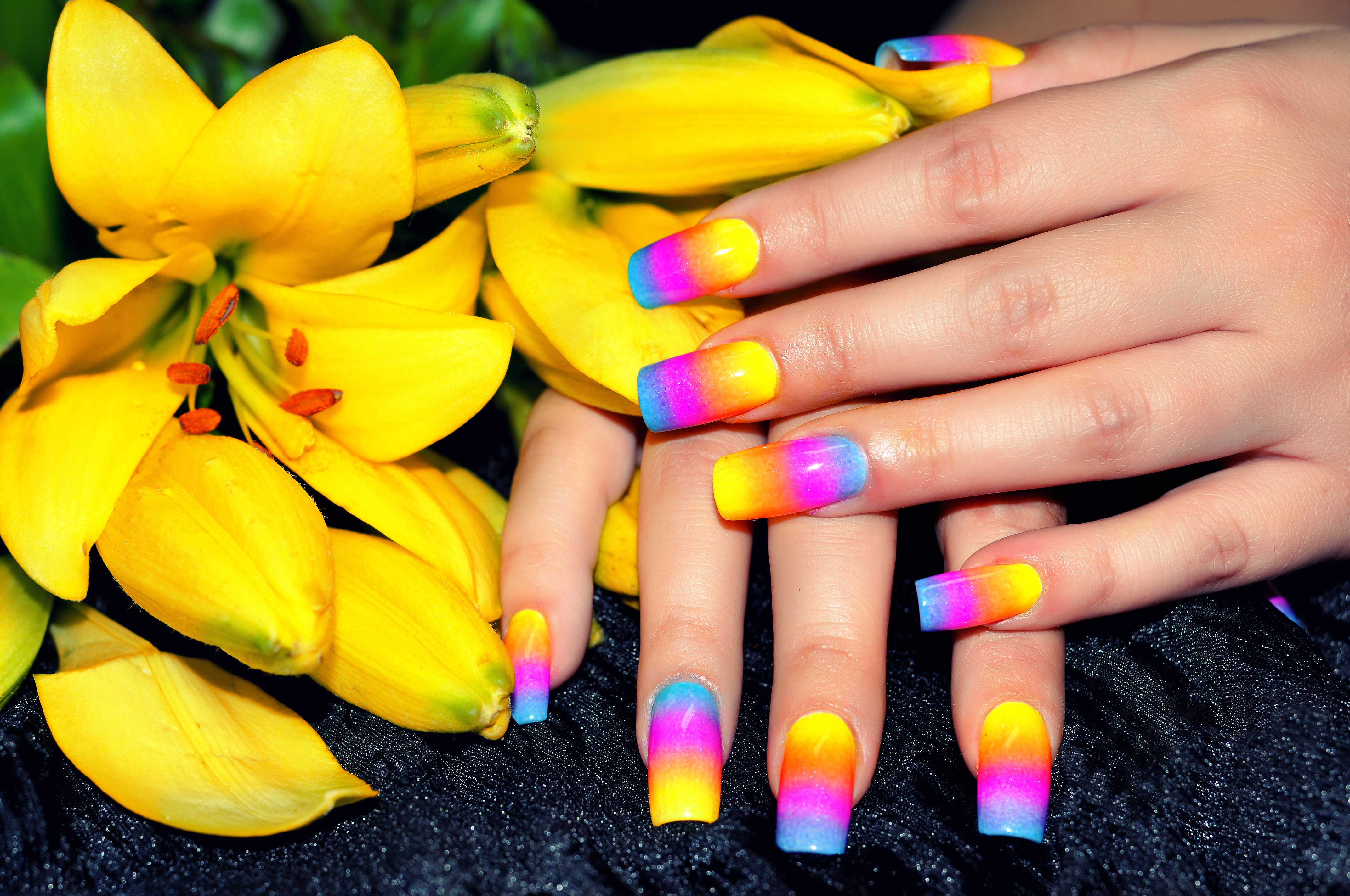 Rainbow Nails. | Source: Getty Images