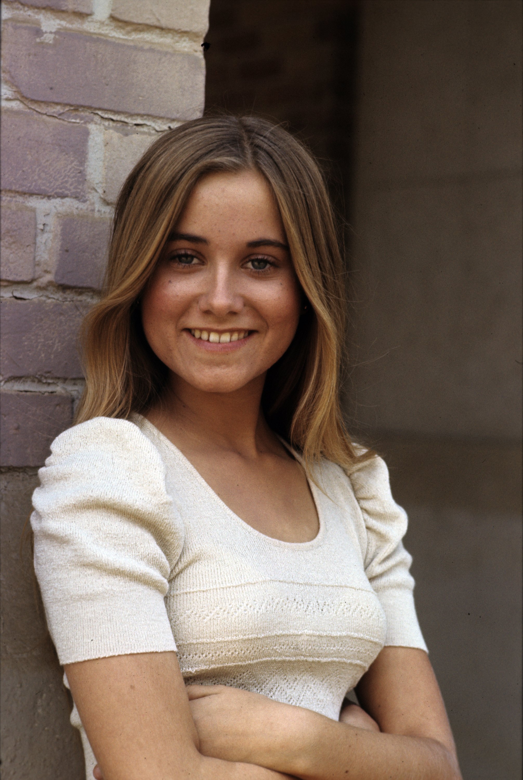 Maureen McCormick as Marcia Brady in the "The Show Must Go On" episode of "The Brady Bunch" in 1972 | Source: Getty Images