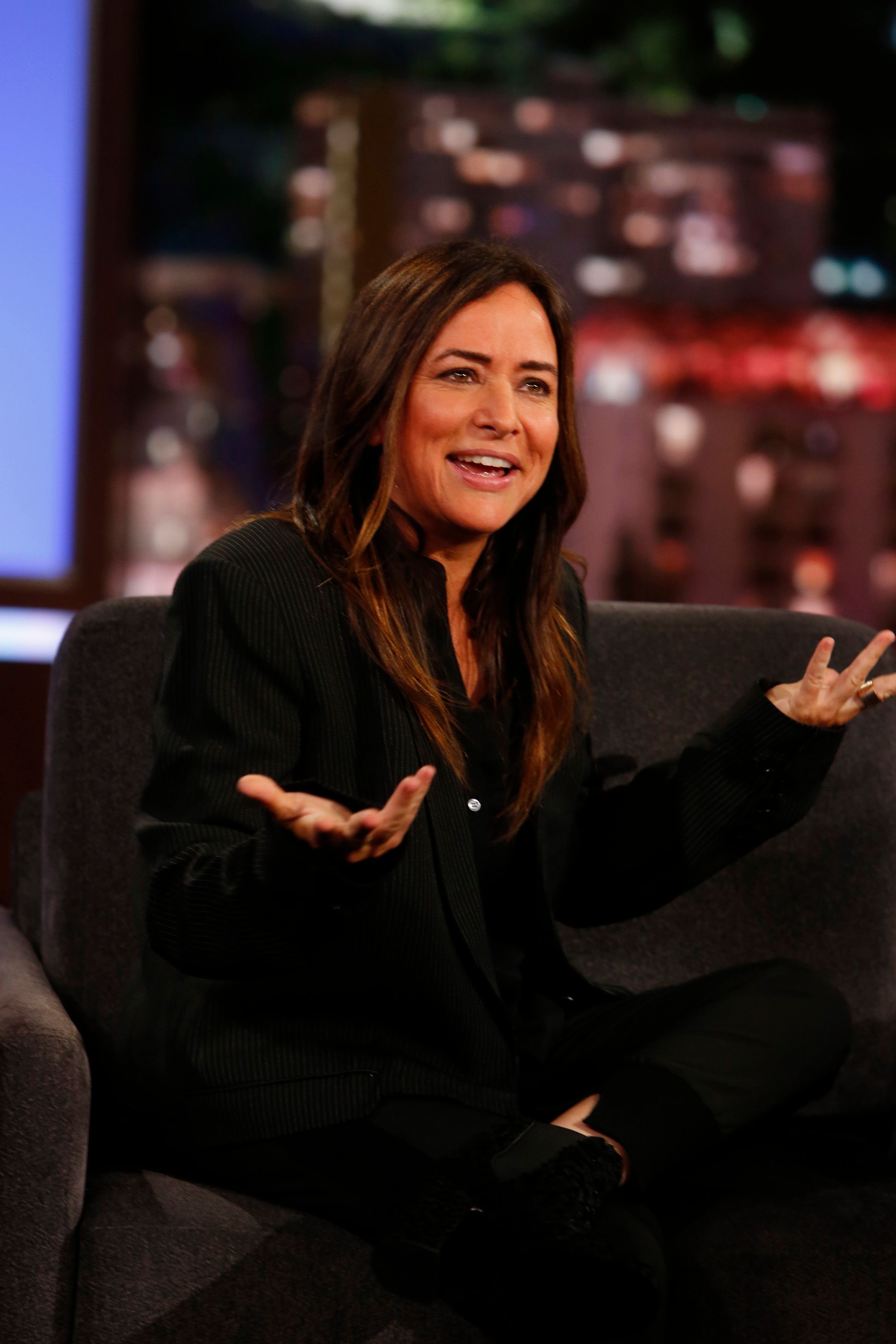 Pamela Adlon on "Jimmy Kimmel Live" in May 2018 in New York City | Photo: Getty Images