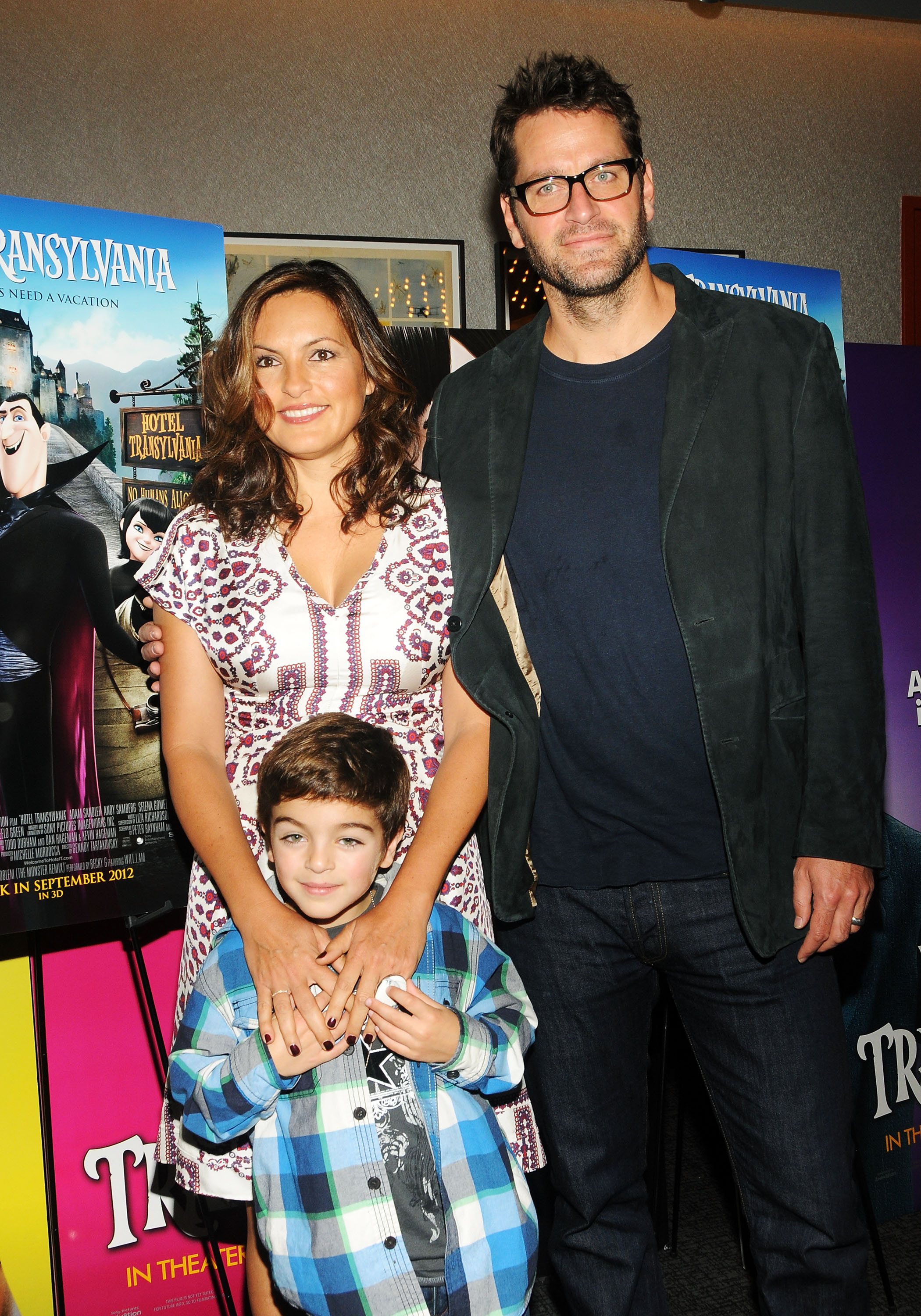 Mariska Hargitay, August, and Peter Hermann at the "Hotel Transylvania" premiere in New York City, 2012 | Source: Getty Images