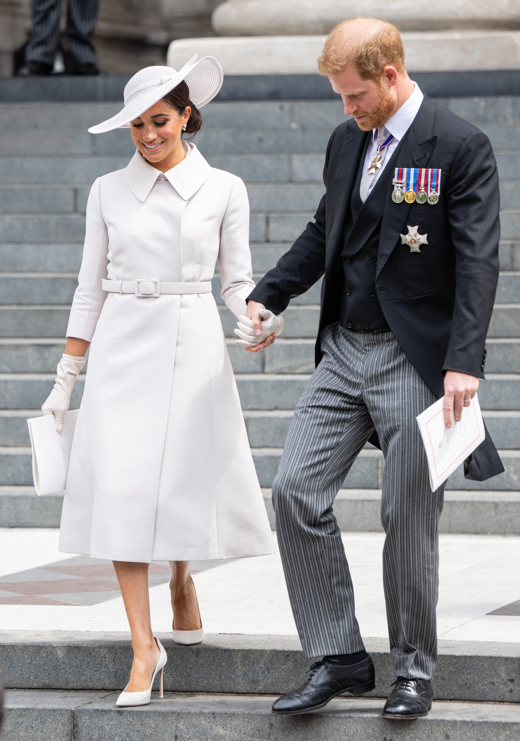 Meghan Markle and Prince Harry at the National Service of Thanksgiving on June 3, 2022 | Source: Getty Images