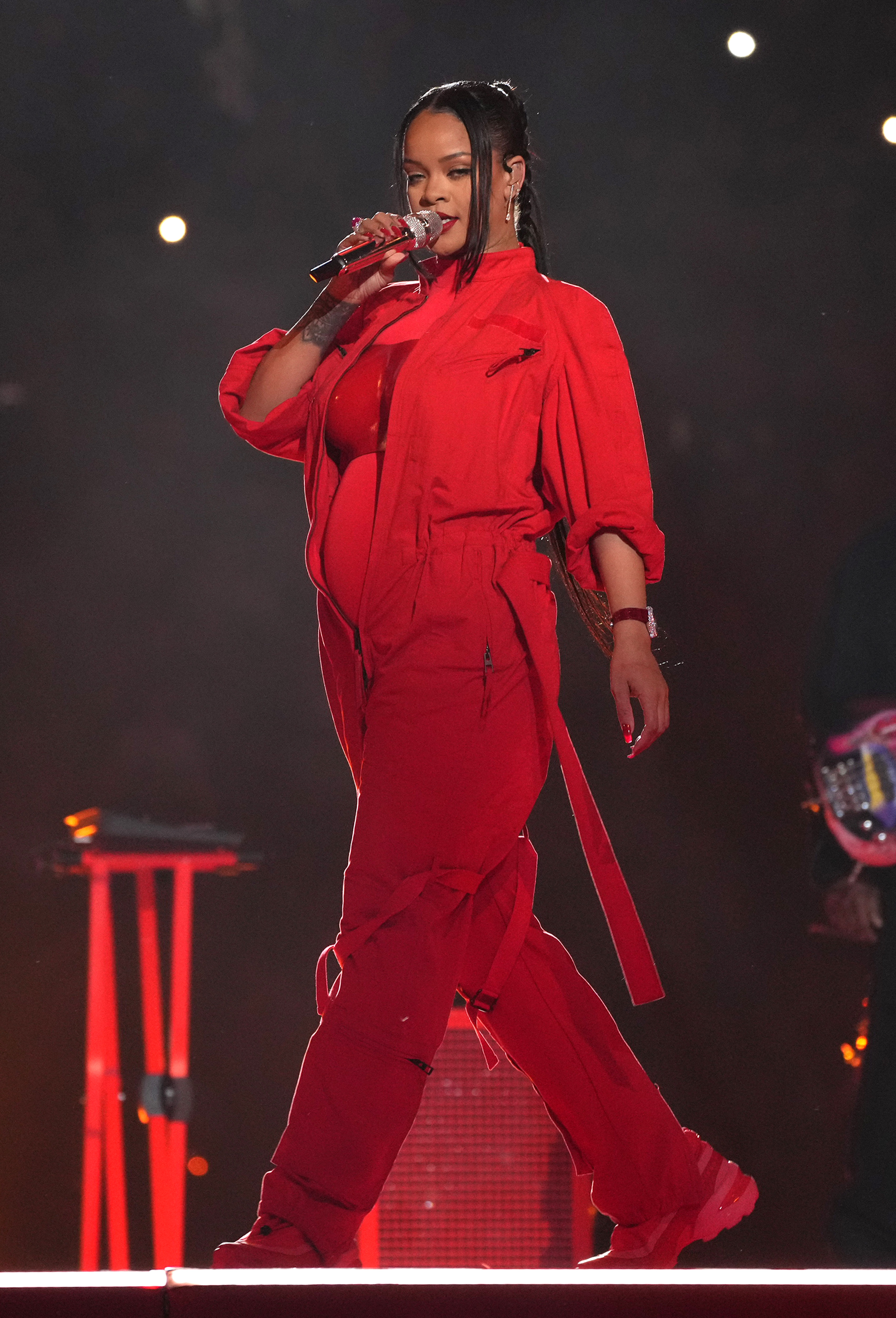 Rihanna performing at the Super Bowl in 2023 | Source: Getty Images