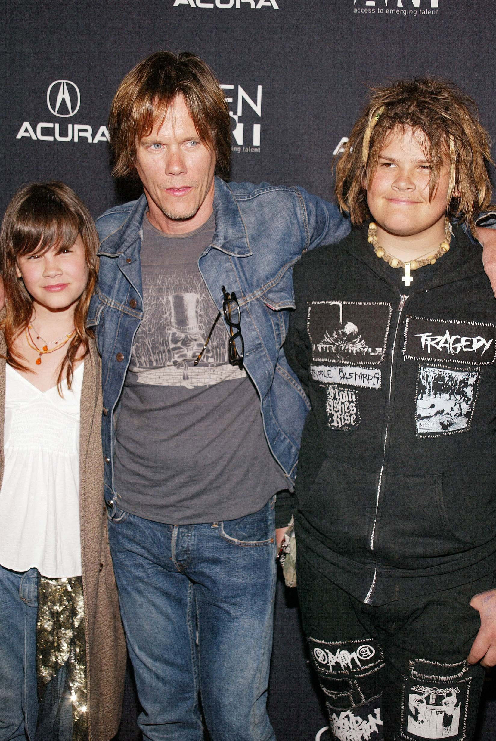Sosie Bacon, Kevin Bacon, and Travis Bacon in New York. | Source: Getty Images