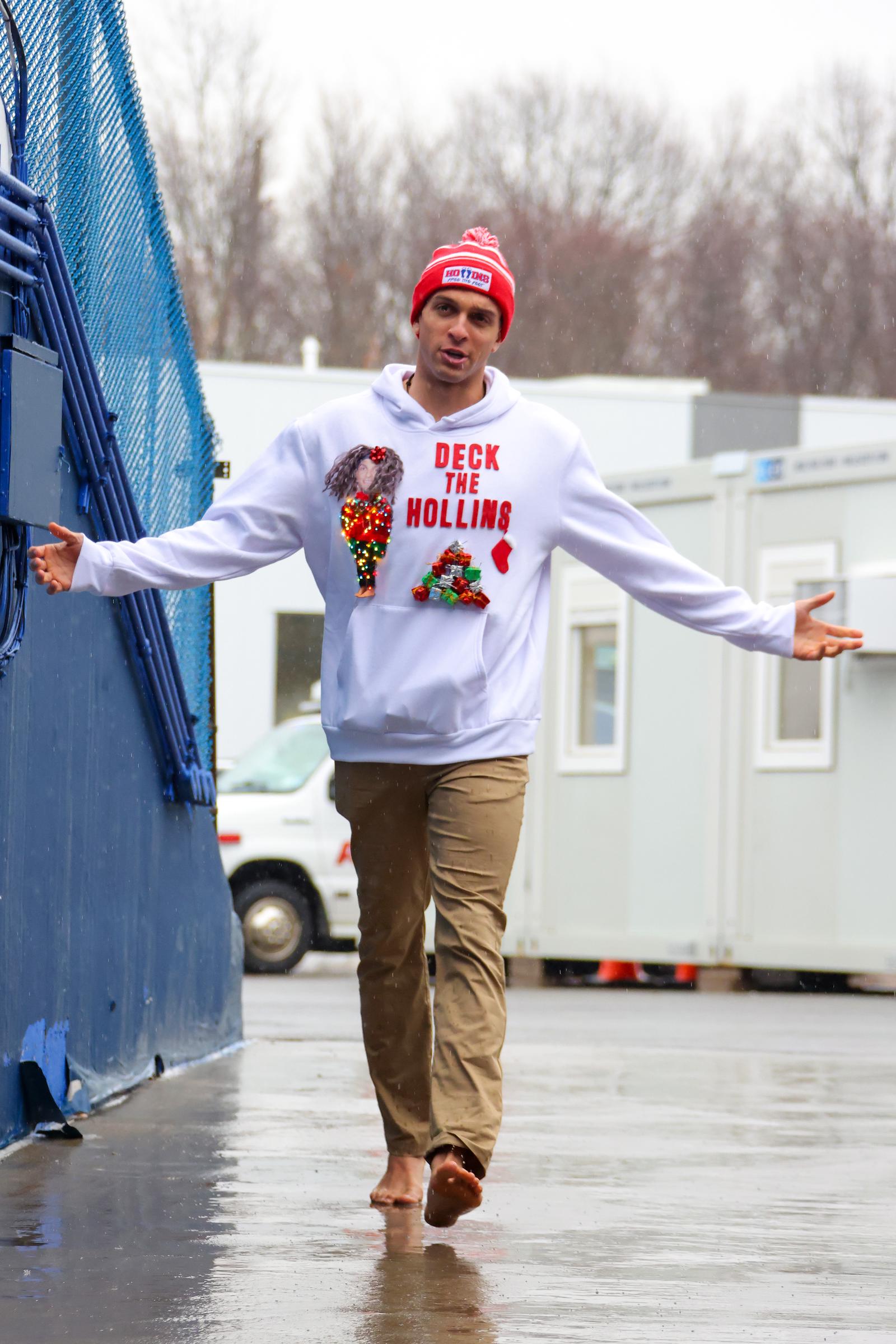 Mack Hollins arriving before the game against the New York Jets in Orchard Park, New York on December 29, 2024. | Source: Getty Images