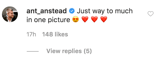Ant Anstead comments on a picture of his son Hudson Anstead smiling while in the arms of his wife Christina Anstead | Source: instagram.com/chitistinaanstead
