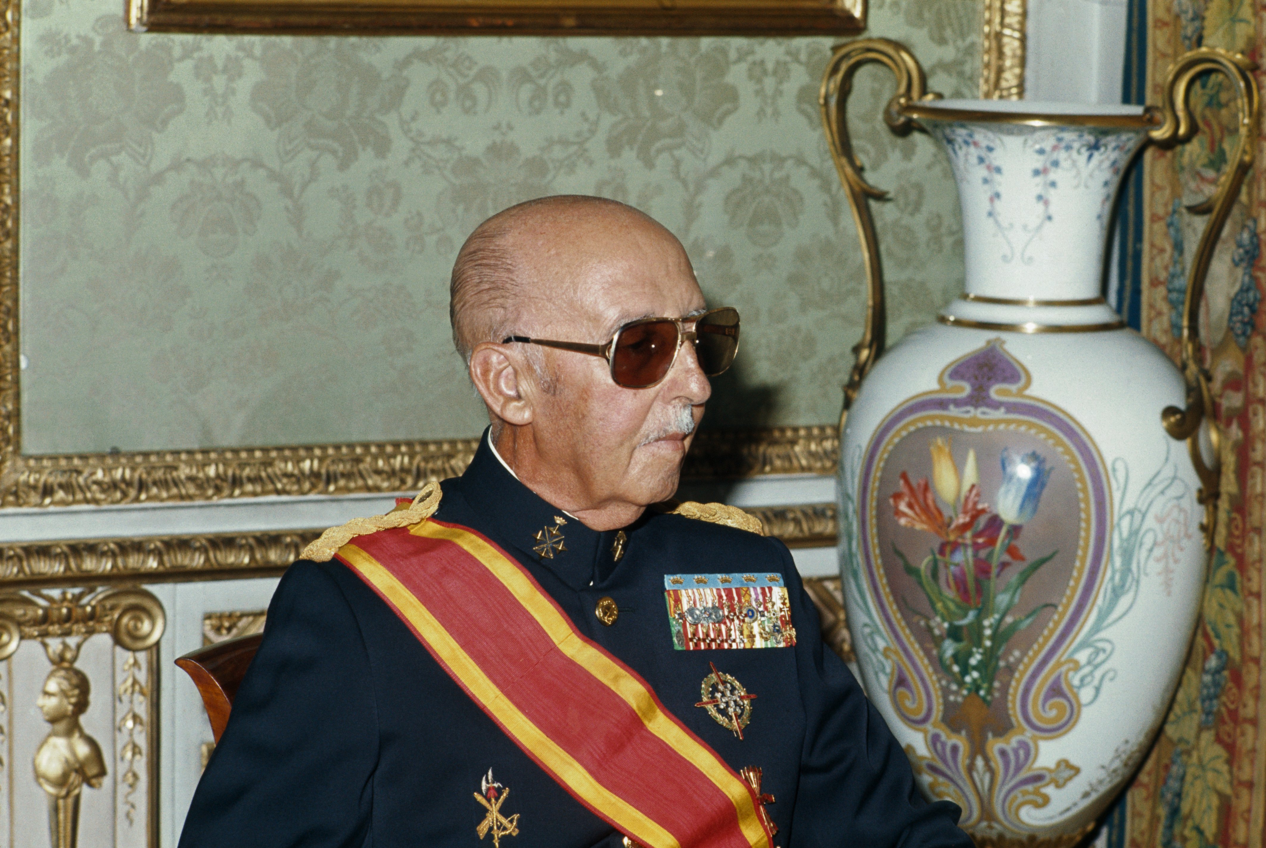 Generalísimo Francisco Franco en 1975, a los 82 años, en España. | Foto: Getty Images