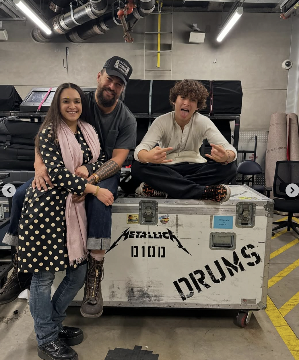 Nakoa-Wolf Manakauapo Namakaeha, Jason, and Lola Iolani Momoa at Metallica's All Within My Hands Foundation on December 14, 2024, in Inglewood, California | Source: Instagram/prideofgypsies