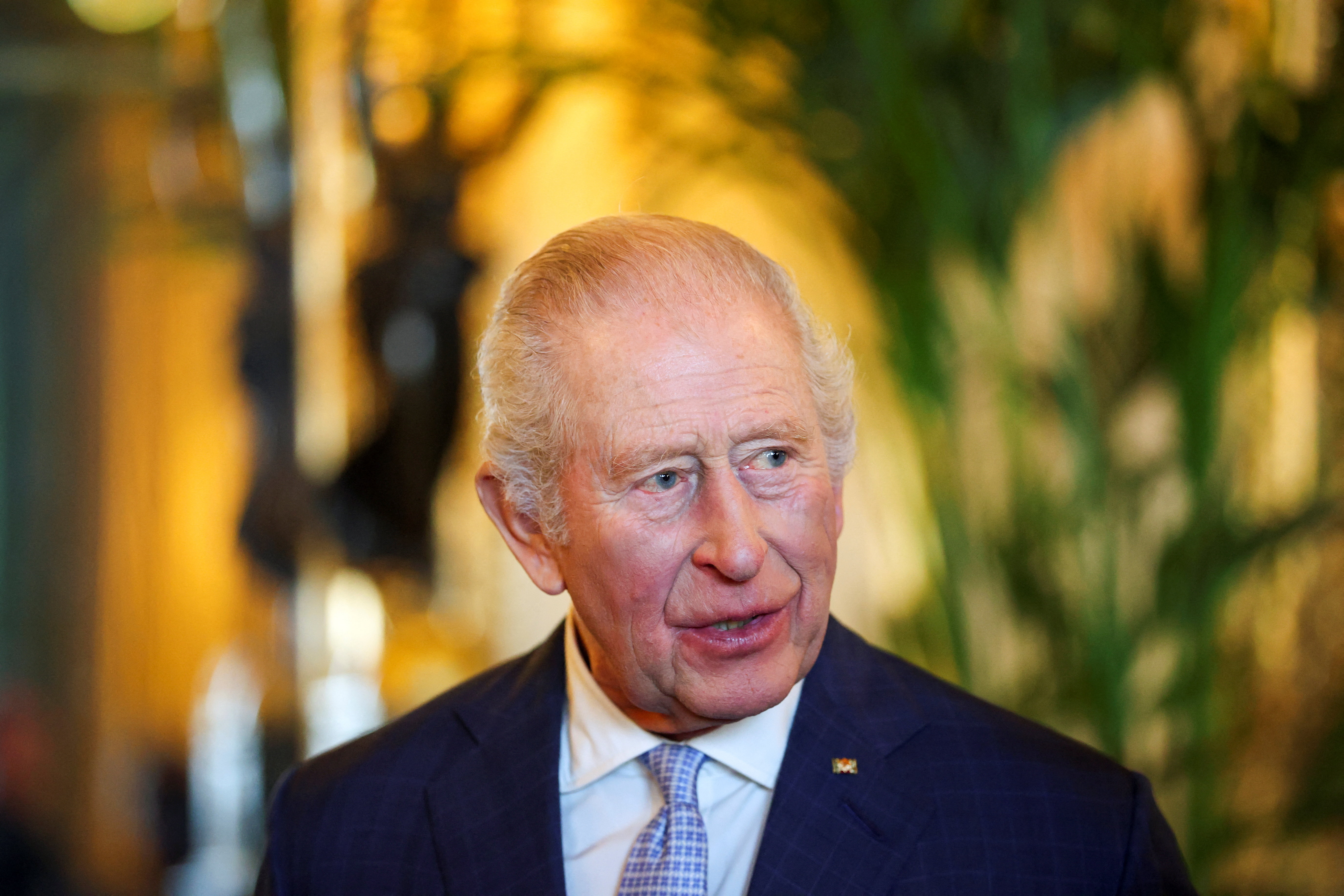 King Charles during a visit to the Royal Collection exhibition in the Green Drawing Room on December 3, 2025 in Windsor, England | Source: Getty Images