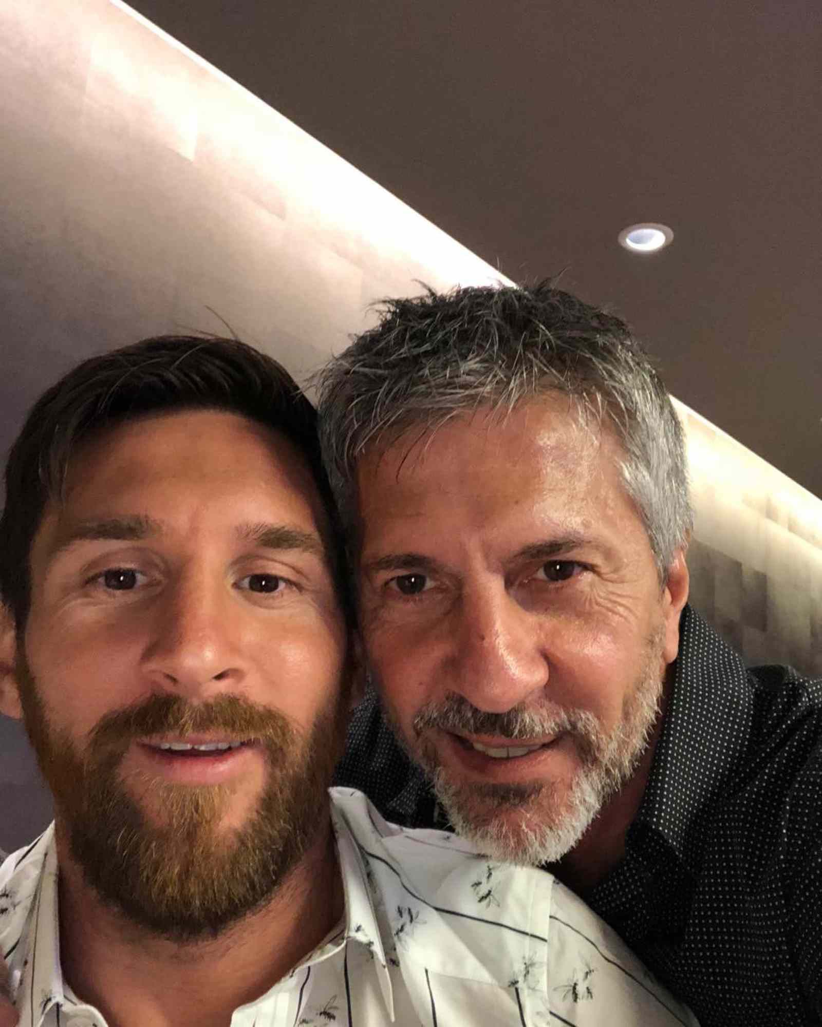 Lionel Messi and his father, Jorge Messi | Source: X/PopBase