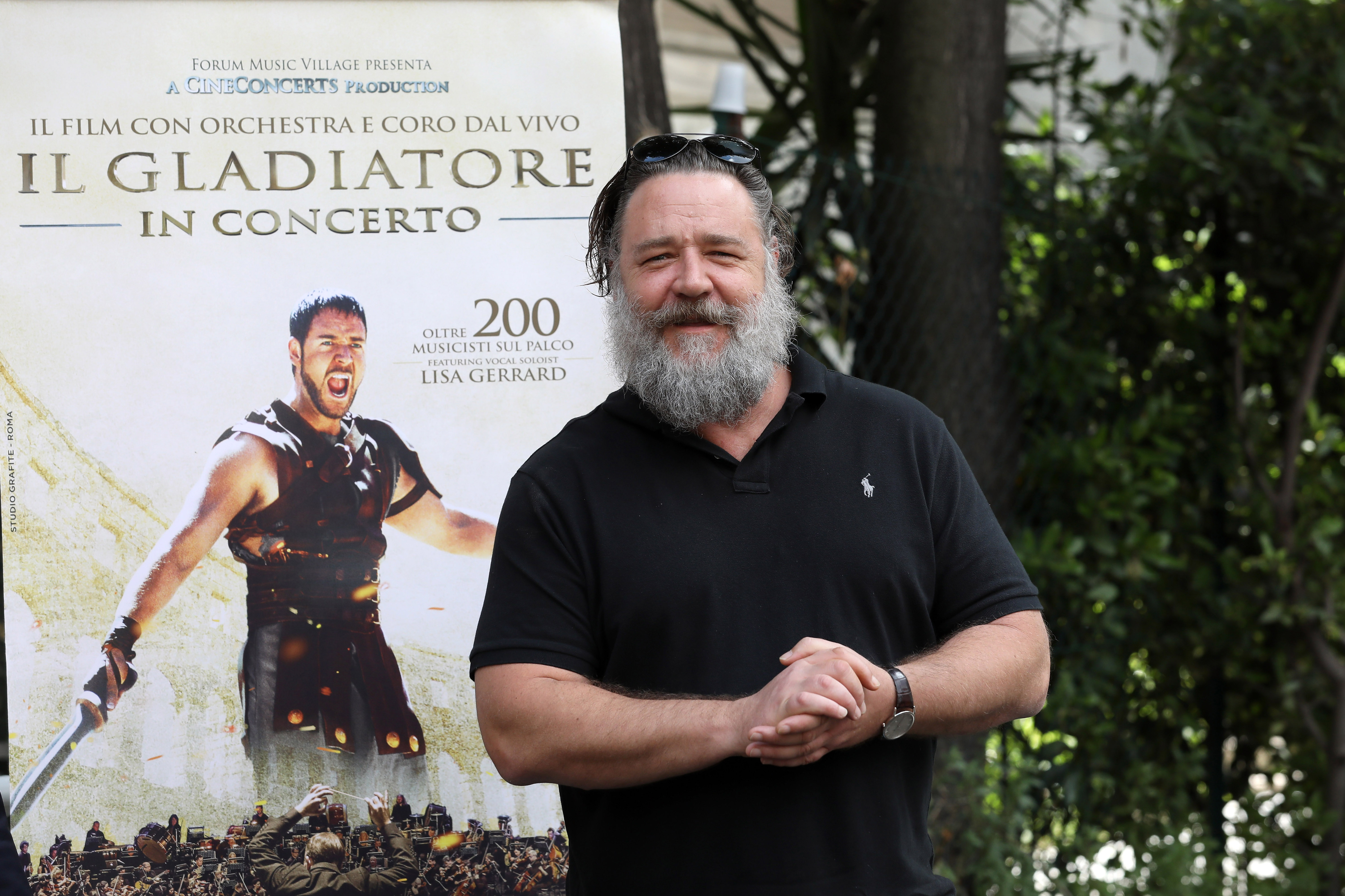 Russell Crowe on June 5, 2018 in Rome, Italy | Source: Getty Images Russell Crowe am 5. Juni 2018 in Rom, Italien | Quelle: Getty Images
