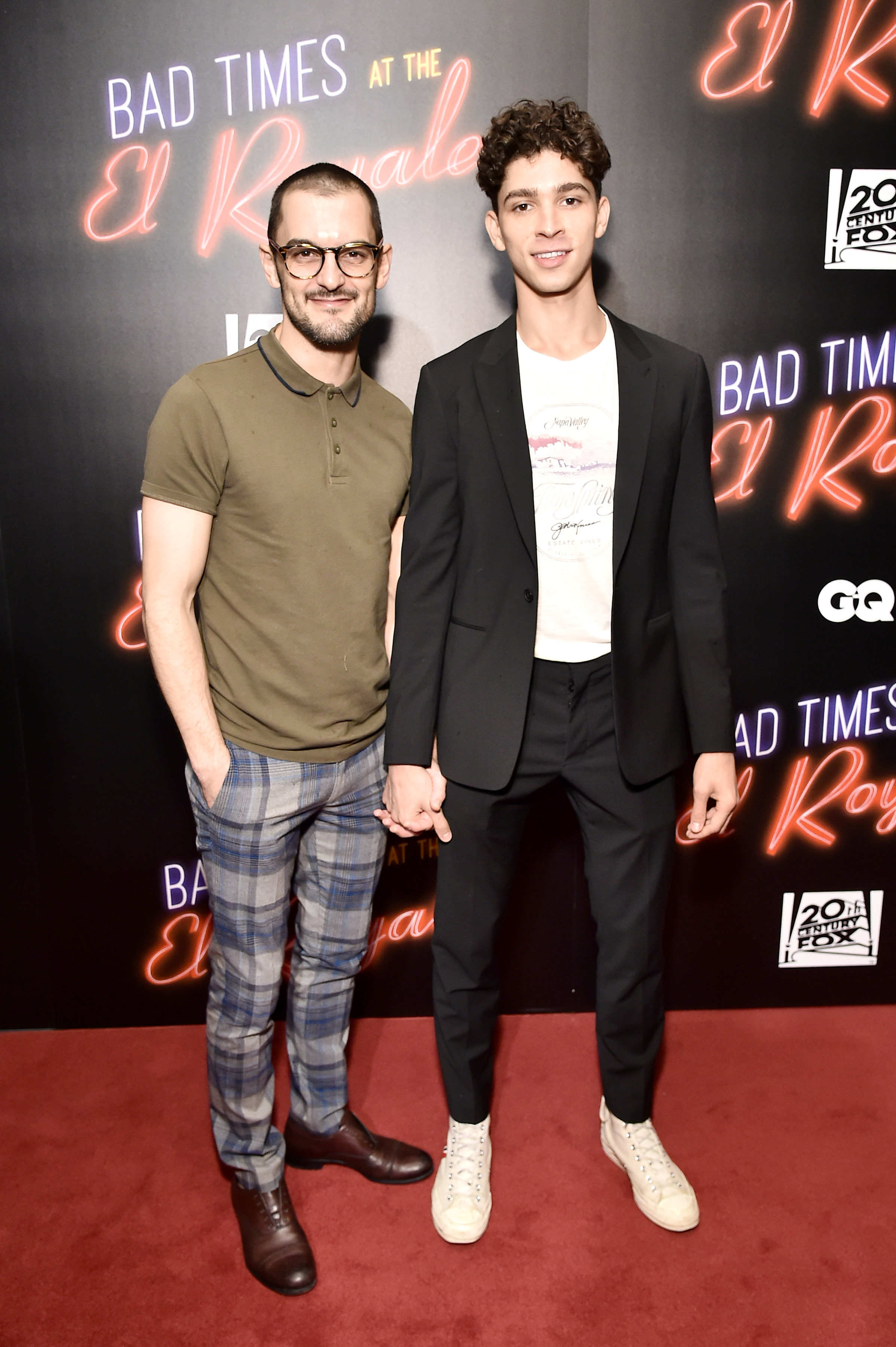 Wesley Taylor and Isaac Powell arrive at "Bad Times At The El Royale" New York Screening at Metrograph on September 27, 2018, in New York City. | Source: Getty Images