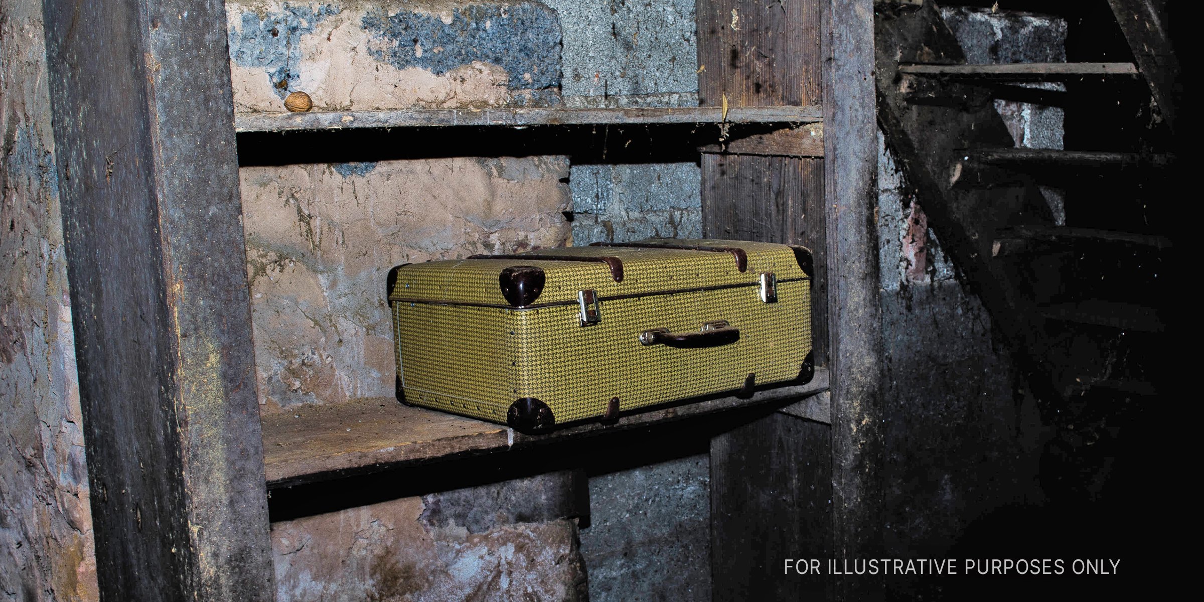 Suitcase in basement | Source: Shutterstock