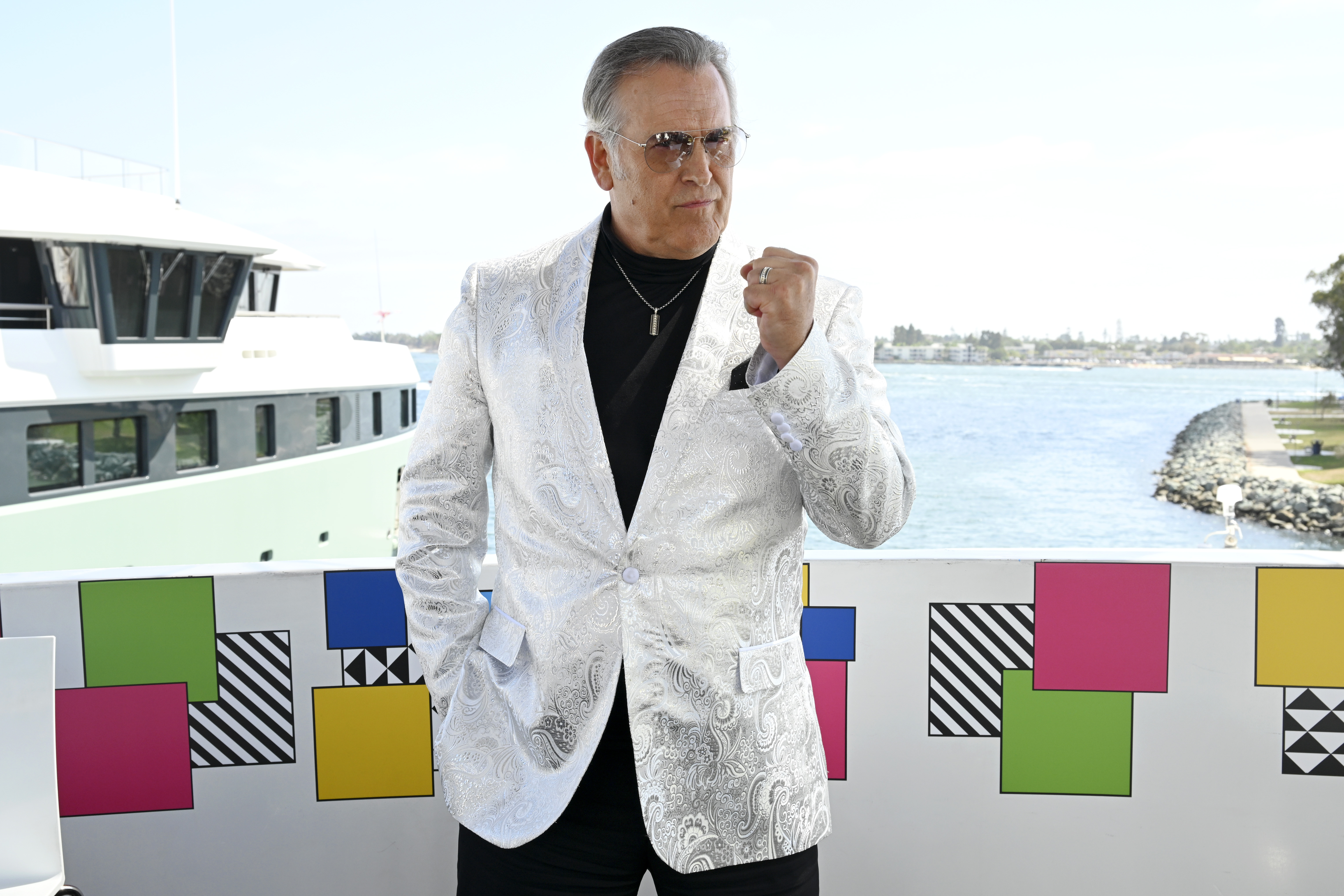 Bruce Campbell visits the IMDb Yacht during San Diego Comic-Con in San Diego, California, on July 23, 2022 | Source: Getty Images
