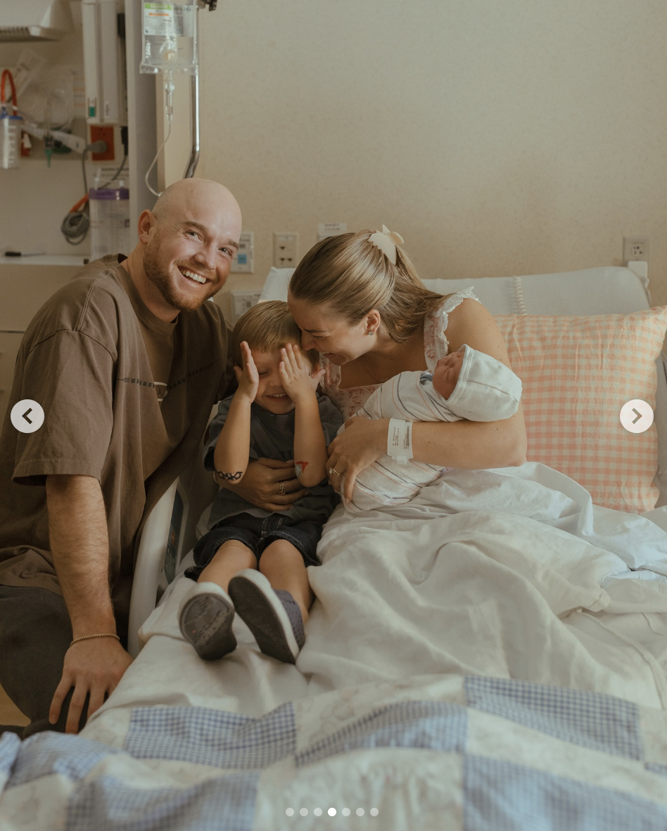 Brady and Emilie Kiser are seen with their kids, Trigg and Theodore, in a post dated March 29, 2025 | Source: Instagram/emiliekiser