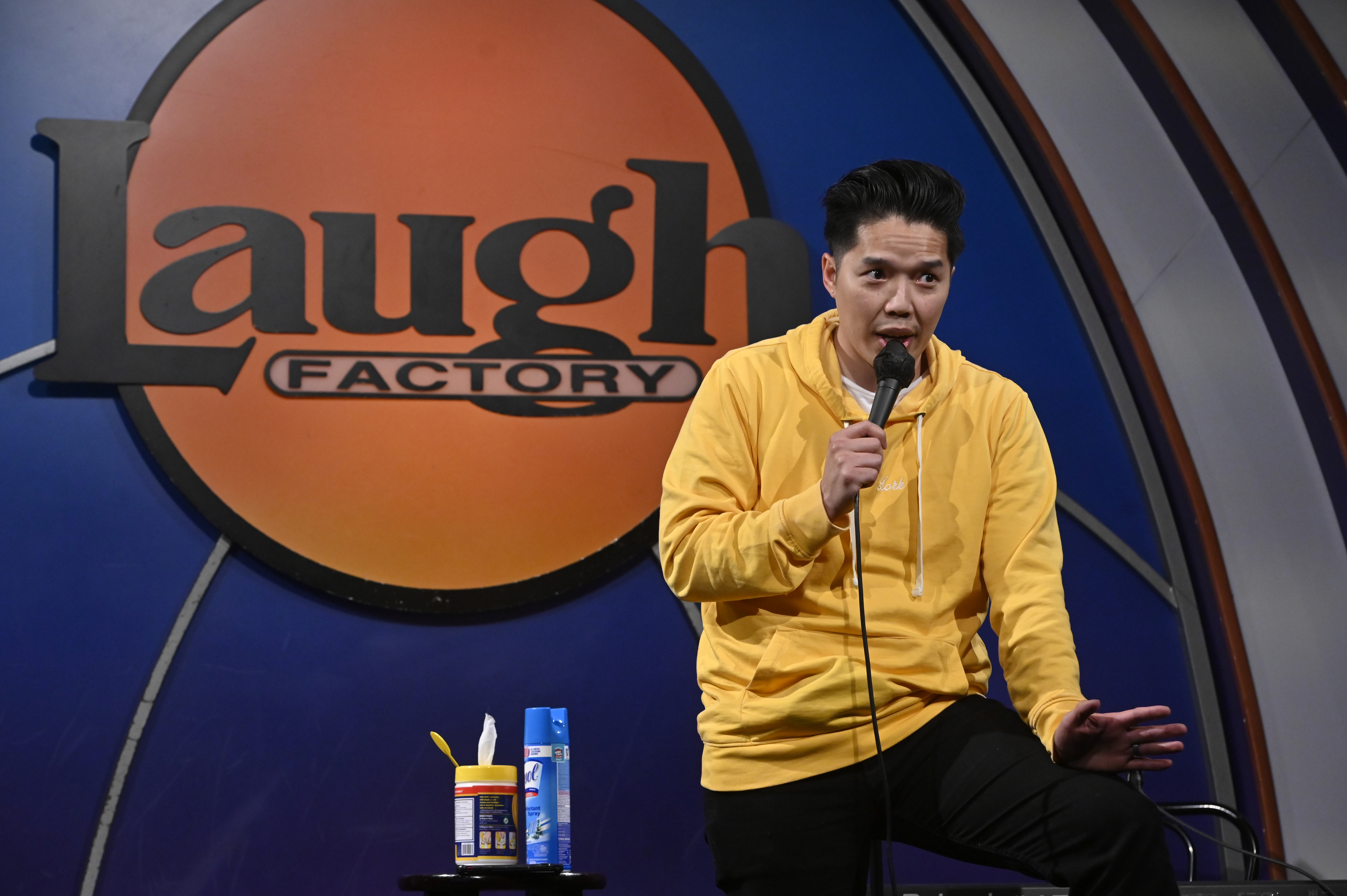 Alex Duong performs during the Laugh Factory virtual telethon in West Hollywood on March 27, 2021. | Source: Getty Images