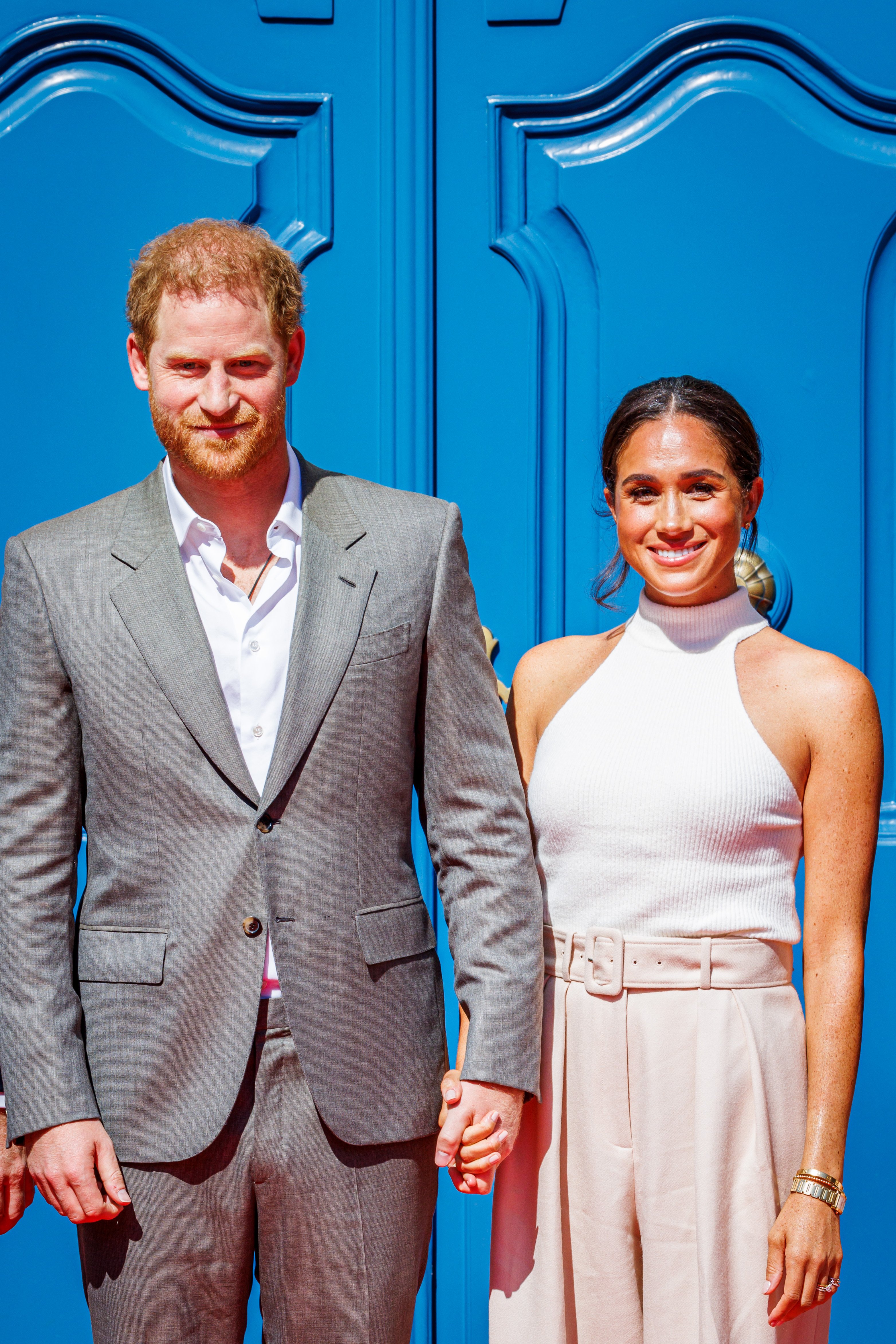 Prince Harry and his wife Meghan Markle visiting the city hall during the Invictus Games Dusseldorf 2023 - One Year To Go events on September 6, 2022 in Dusseldorf, Germany | Source: Getty Images