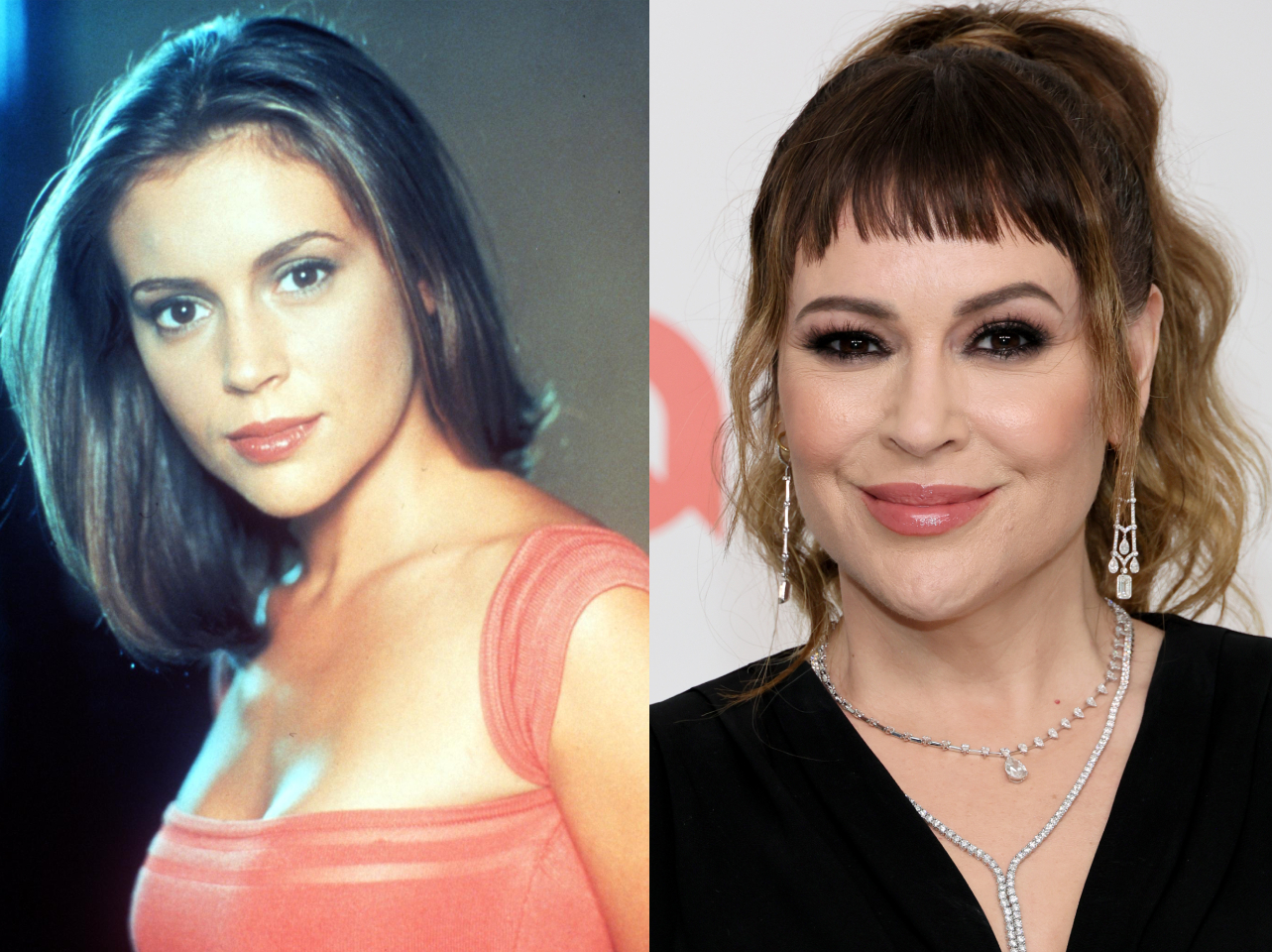 Alyssa Milano in 1999 | Alyssa Milano in 2024 | Source: Getty Images