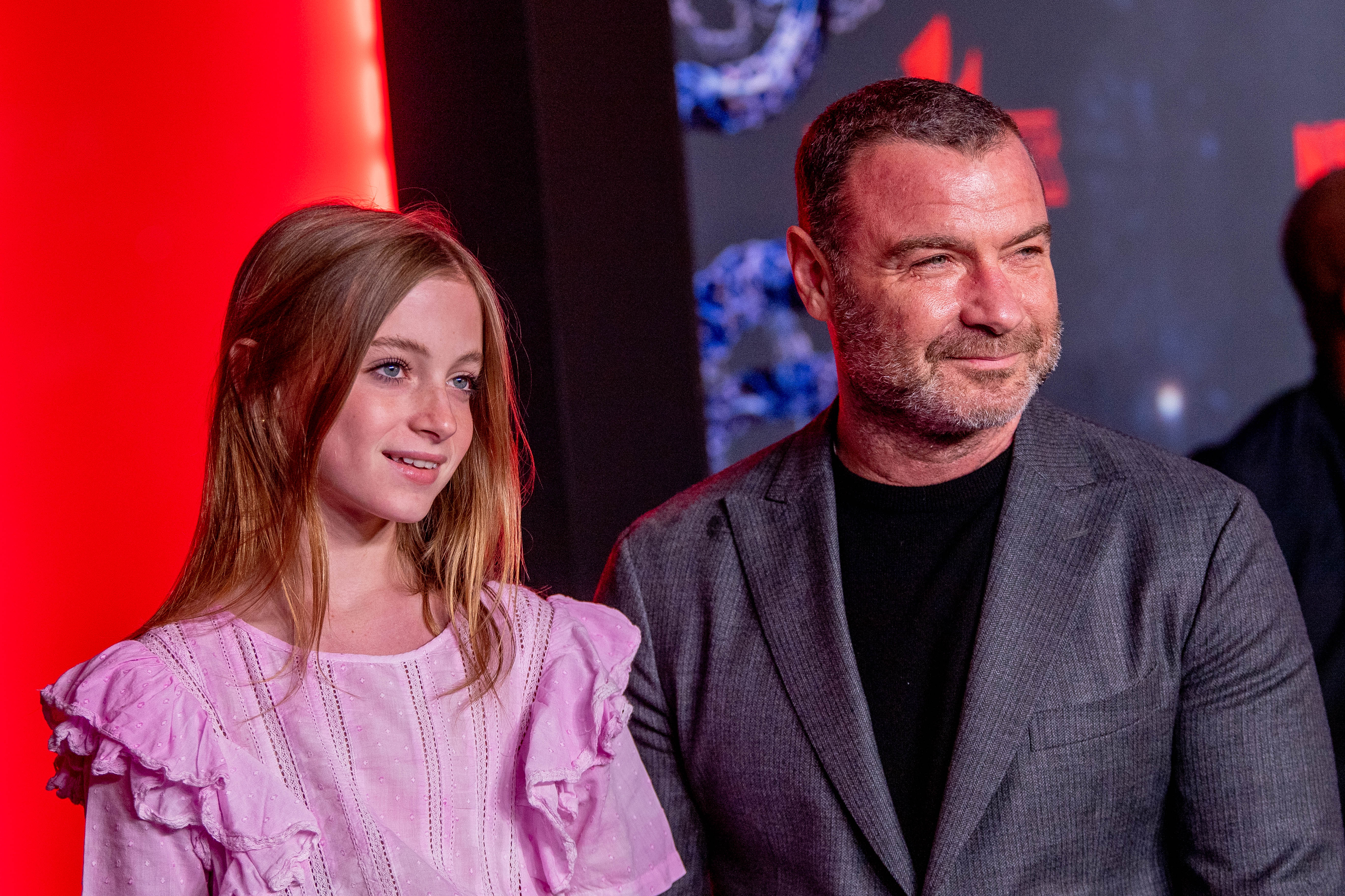 Liev Schreiber with his daughter Khai on May 14, 2022 in Brooklyn, New York. | Source: Getty Images