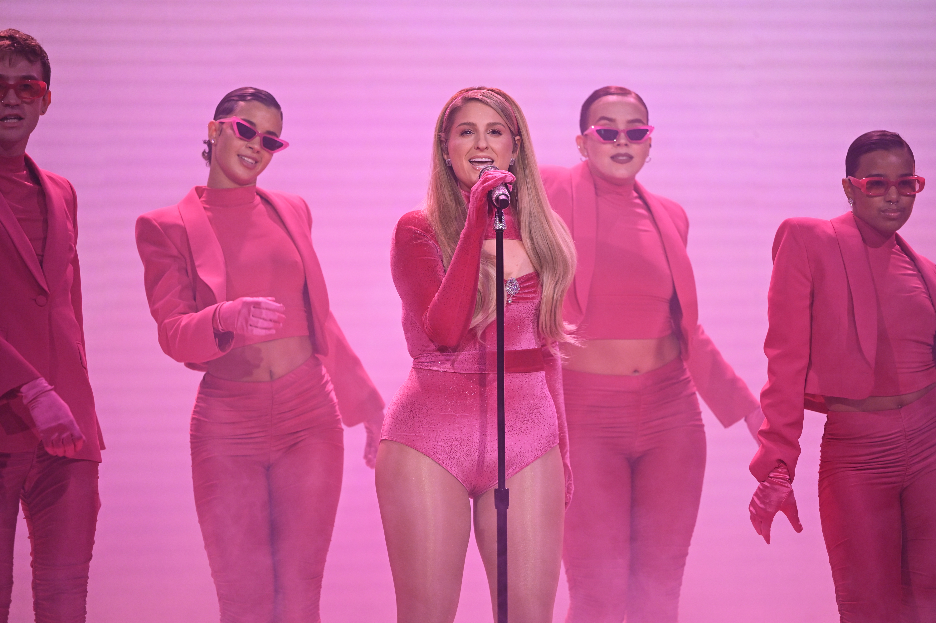 Meghan Trainor performs onstage on October 24, 2022 | Source: Getty Images