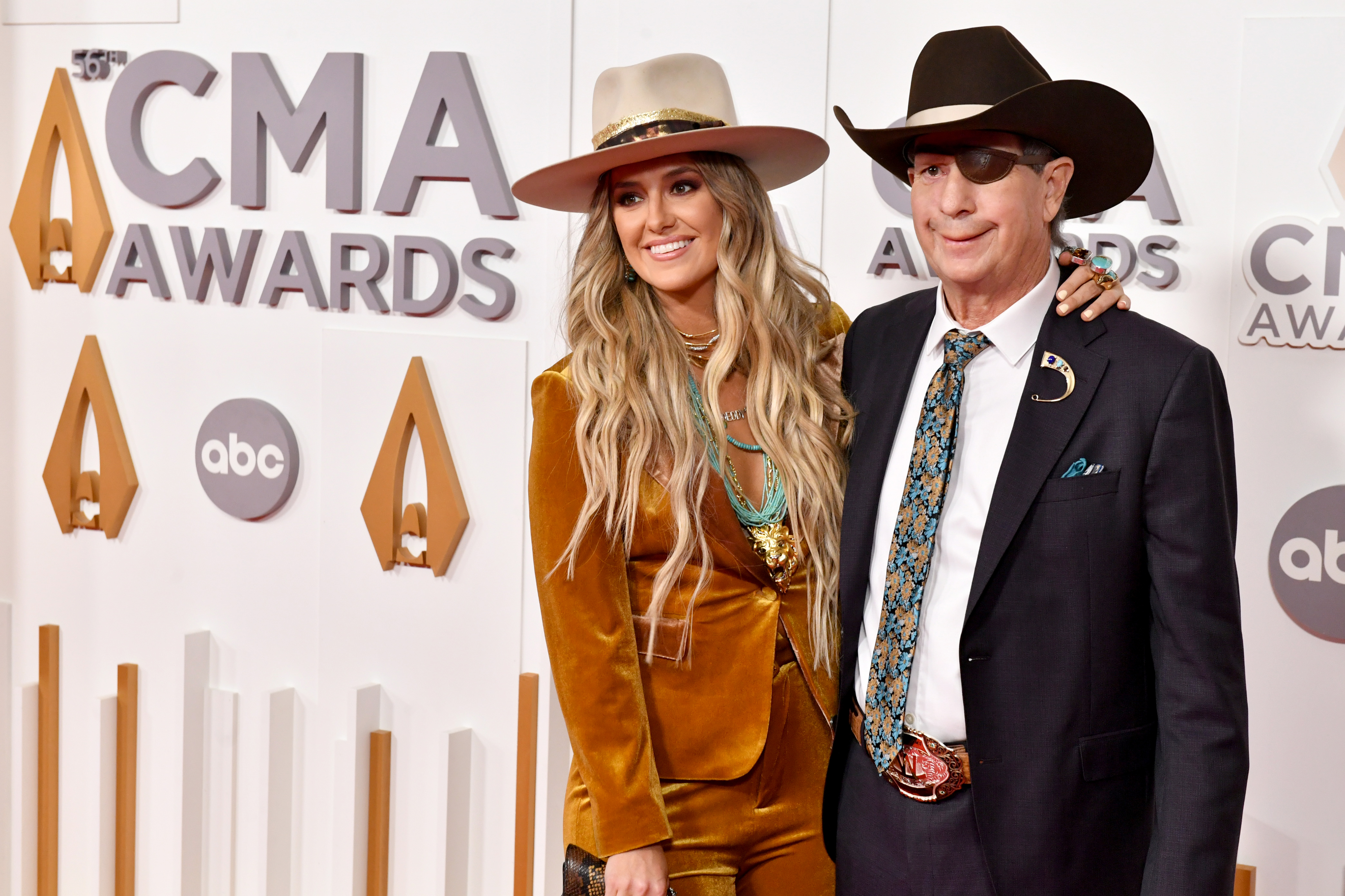 Lainey Wilson and Brian Wilson attend The 56th Annual CMA Awards at Bridgestone Arena, on November 9, 2022 in Nashville, Tennessee. | Source: Getty Images