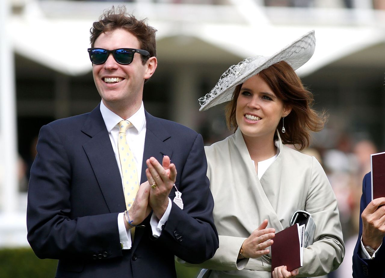 Princess Eugenie and Jack Brooksbank at day three of the Qatar Goodwood Festival at Goodwood Racecourse on July 30, 2015 in Chichester, England | Photo: Getty Images