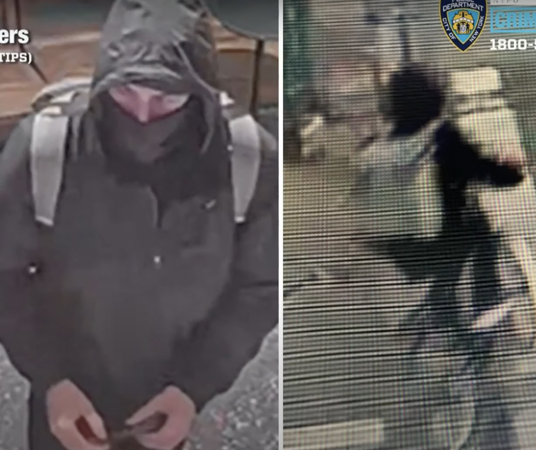 The suspect spotted before and after killing Brian Thompson | Source: YouTube/NBCNews