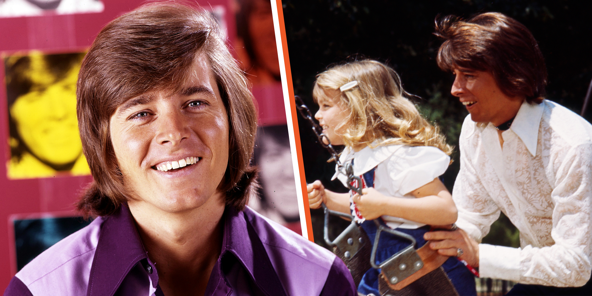Bobby Sherman, 1971 | Bobby Sherman Pushing a Young Girl on a Swing, 1970 | Source: Getty Images