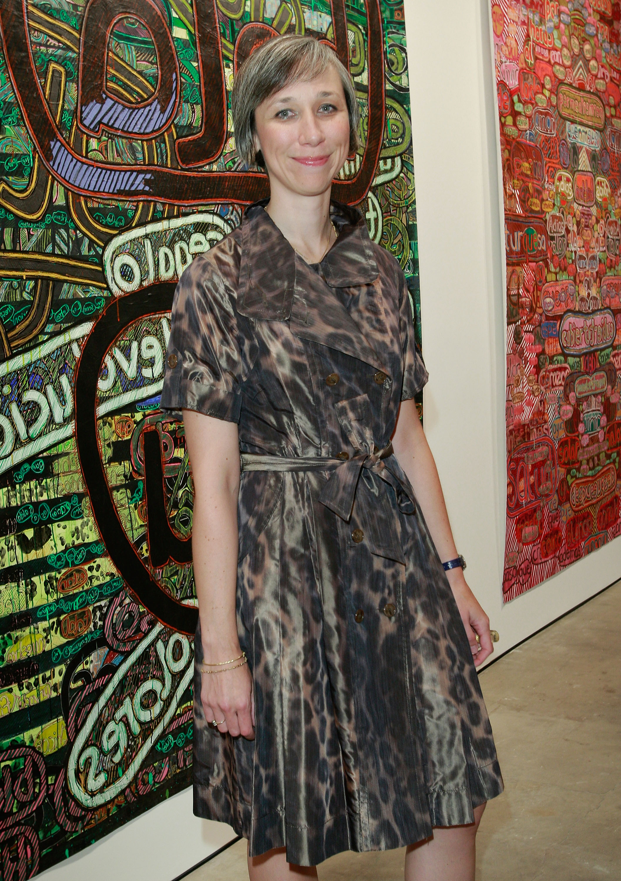 Artist Alexandra Grant attends a dinner hosted by Vogue and Mulberry, celebrating her paintings on display at the 'Some Paintings' exhibition, featuring the work of over 70 contemporary Los Angeles painters, at the Honor Fraser Gallery on September 23, 2008
