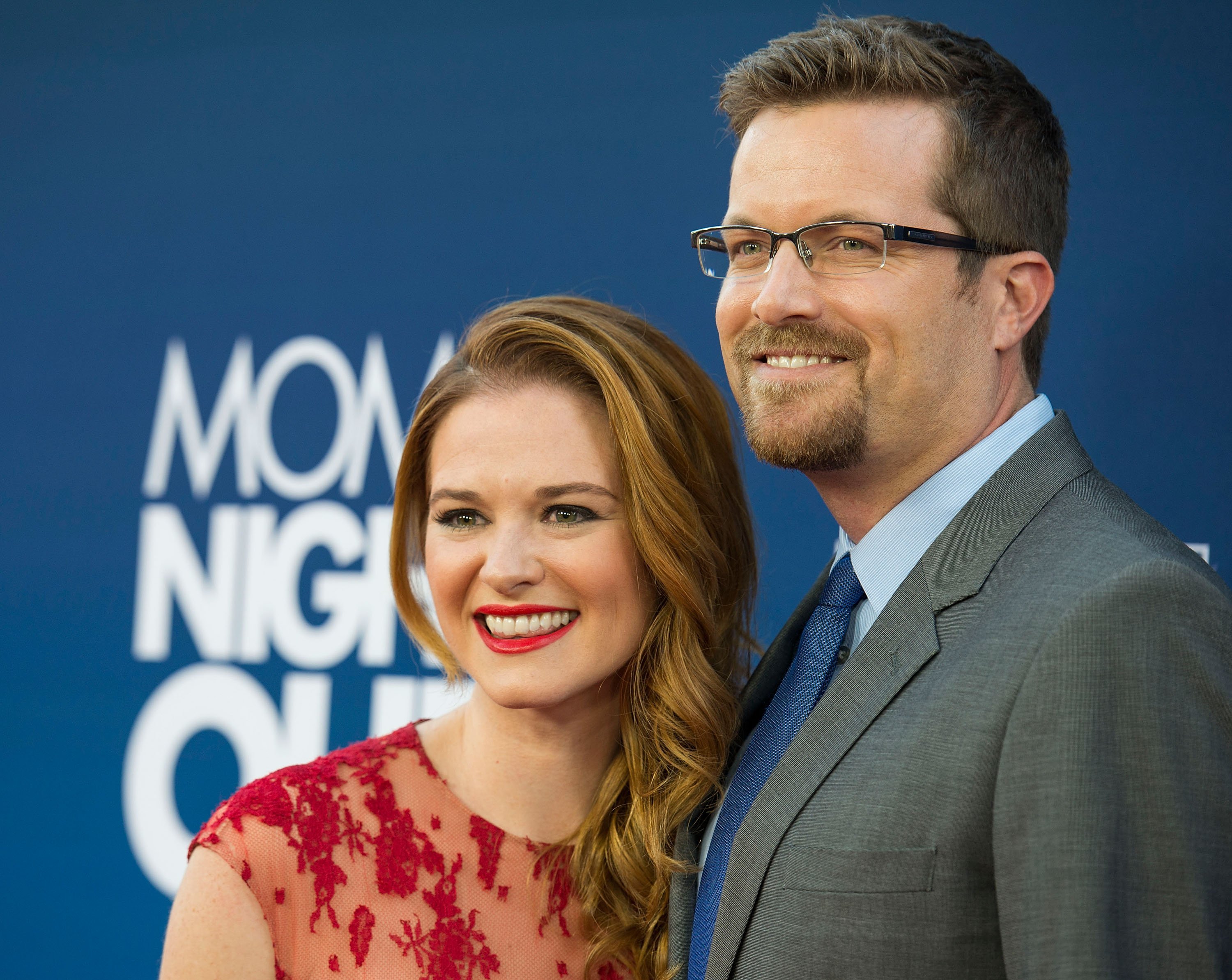 Sarah Drew and Peter Lanfer arrive at the Premiere Of TriStar Picture's "Mom's Night Out" at TCL Chinese Theatre IMAX on April 29, 2014, in Hollywood, California. | Source: Getty Images.