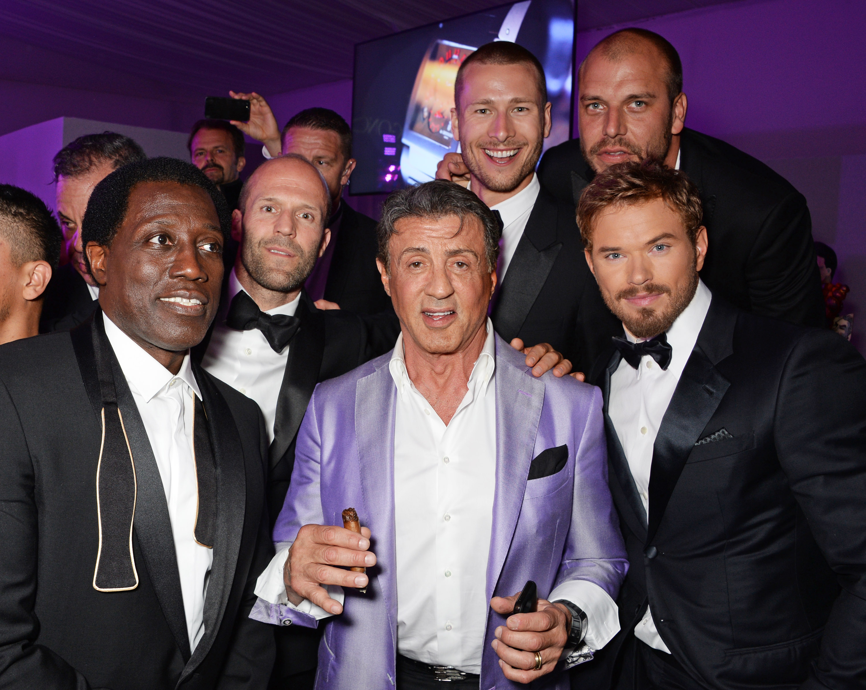 The Hollywood star with fellow actors attend "The Expendables 3" private dinner and party at Gotha Night Club on May 18, 2014 | Source: Getty Images