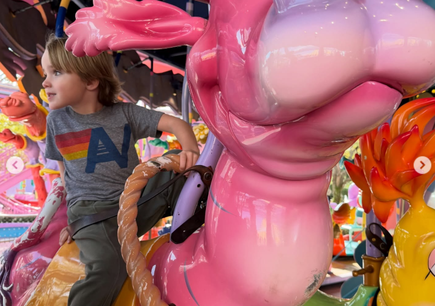 Rhodes Roberts Hedlund enjoys himself at the park, from a post dated January 16, 2026. | Source: Instagram/emmaroberts