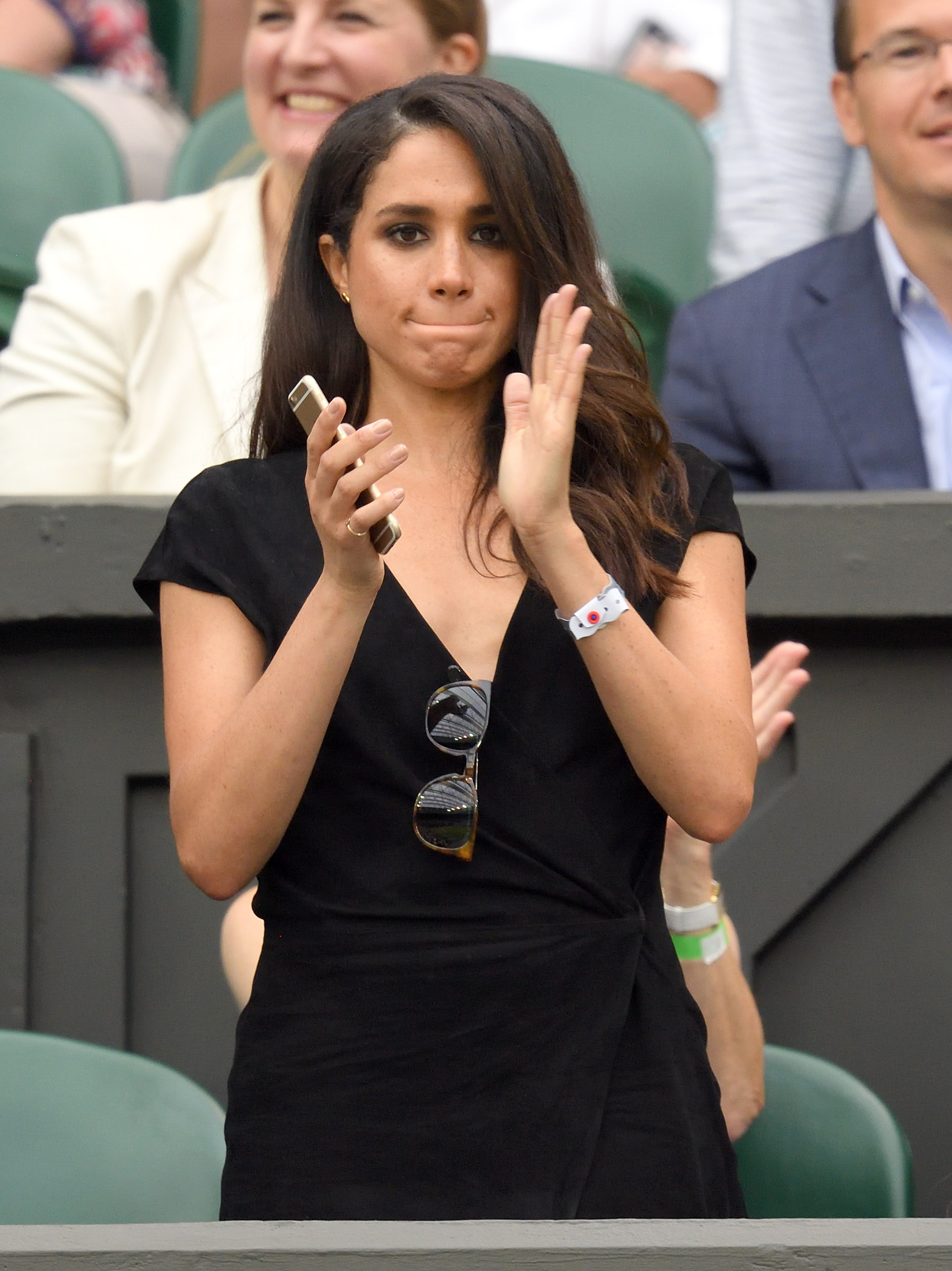 Meghan Markle attends day eight of the Wimbledon Tennis Championships at Wimbledon on July 4, 2016 in London, England. | Source: Getty Images