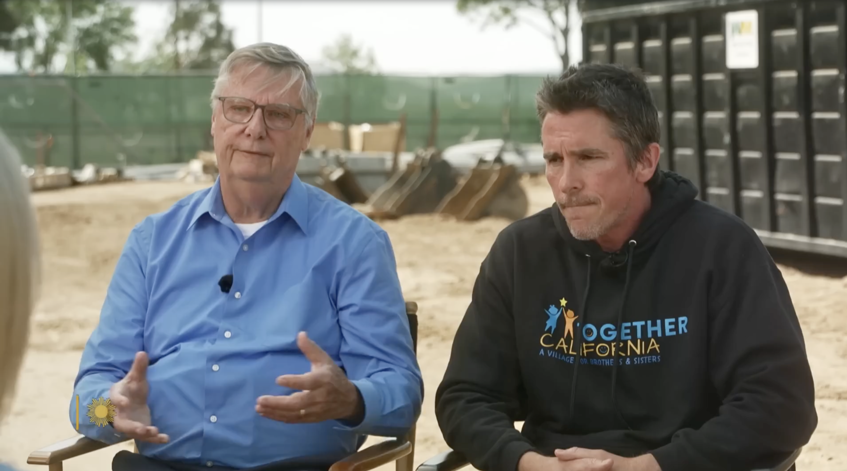 Tim McCormick and Christian Bale from a post dated May 18, 2025. | Source: YouTube/CBS Sunday Morning