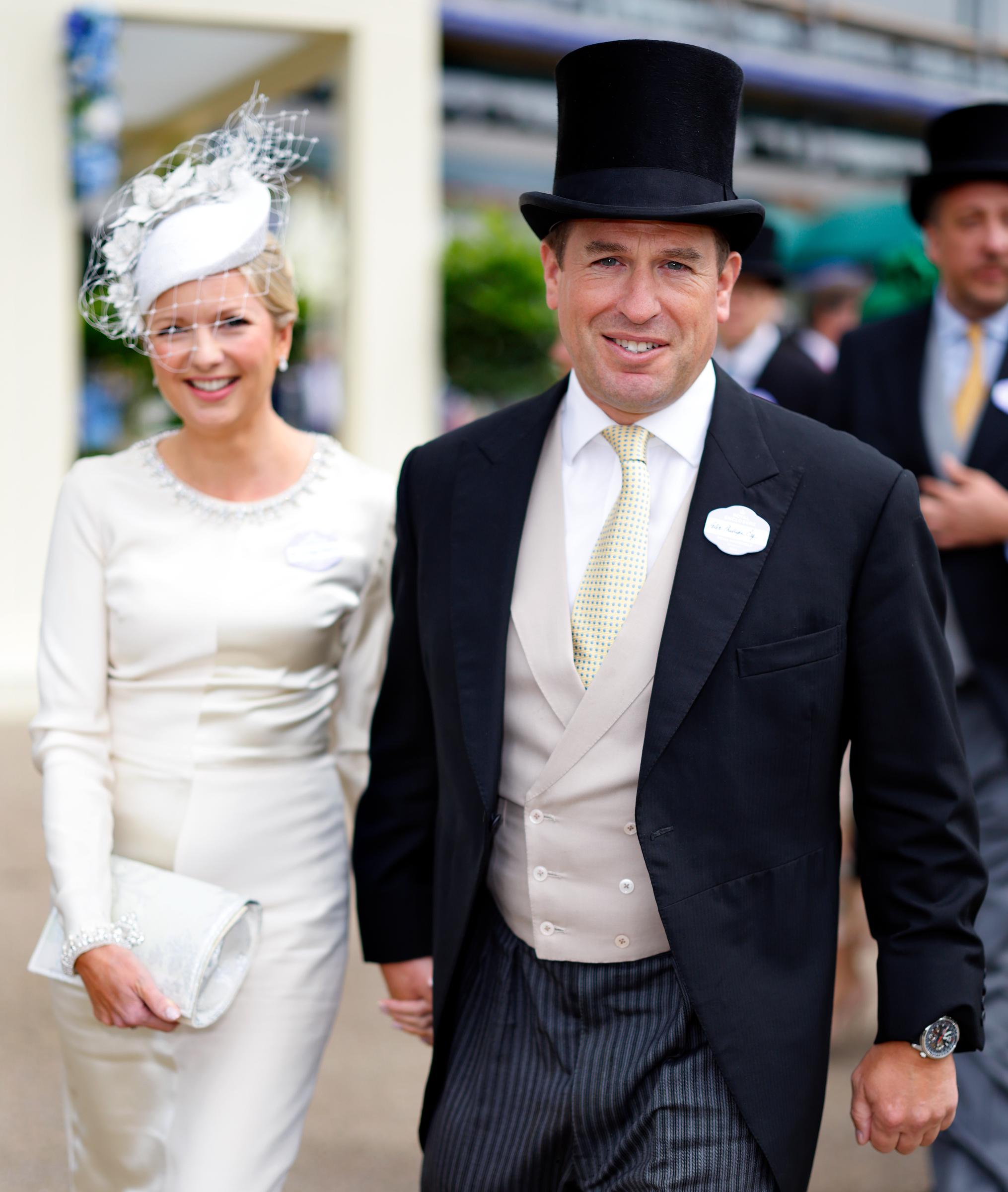 Peter Phillips and Lindsay Wallace at day 5 of Royal Ascot at Ascot Racecourse on June 18, 2022 in Ascot, England | Source: Getty Images