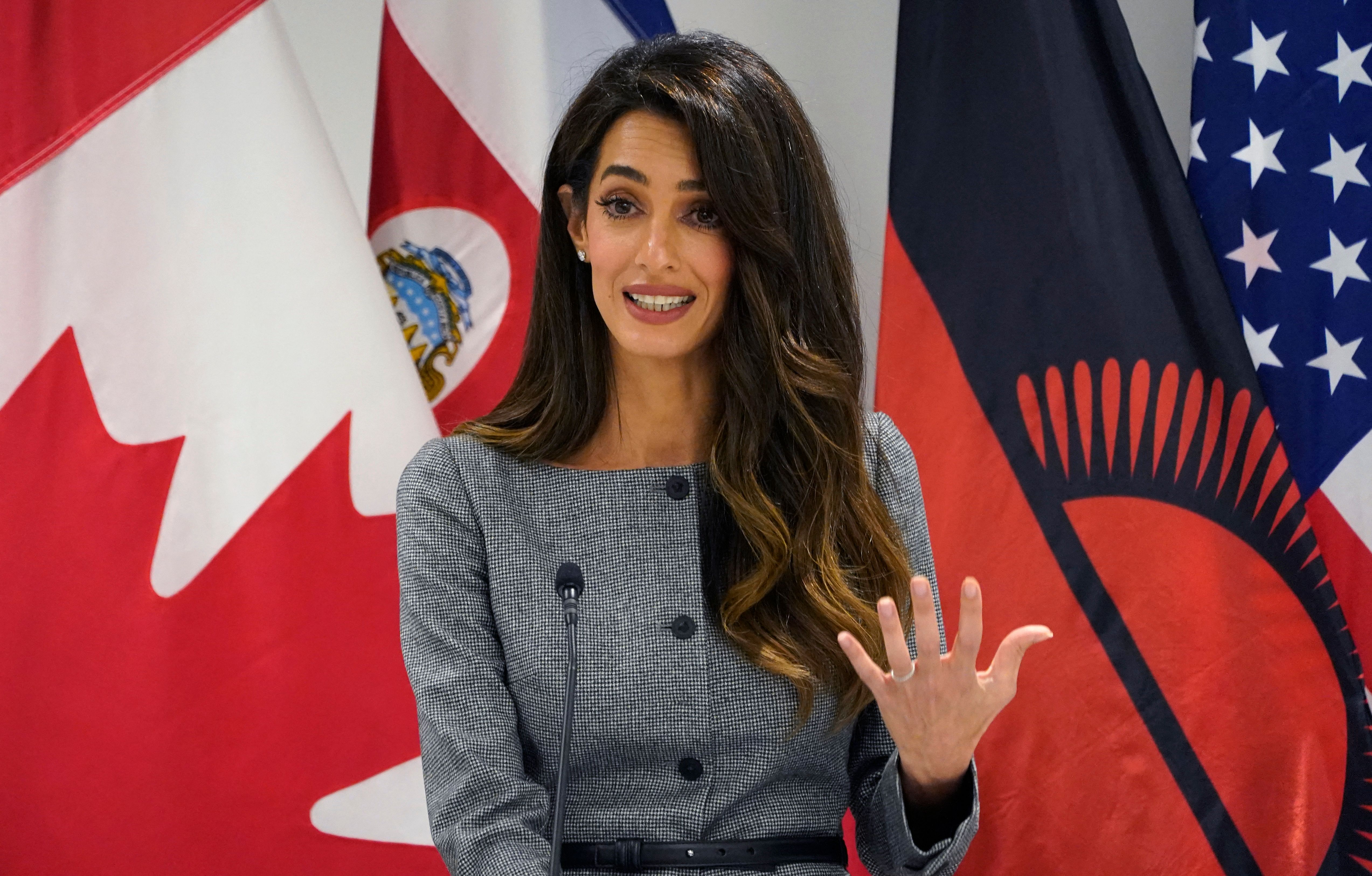 Amal Clooney speaks at the High-Level Dialogue on the Declaration Against Arbitrary Detention in State-to-State Relations on September 20, 2023 | Source: Getty Images