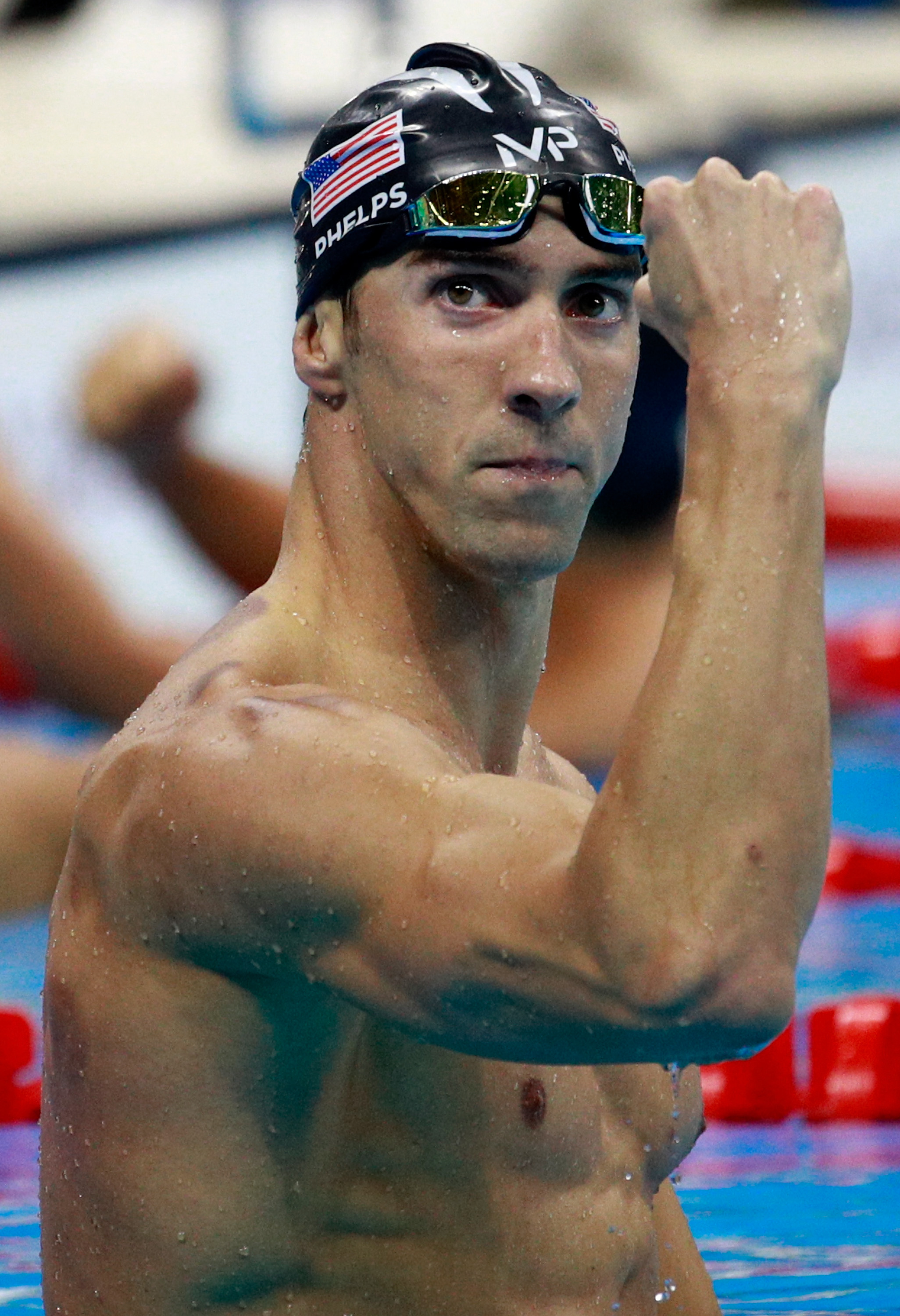 Michael Phelps celebrates winning gold in the Mens 200m Butterfly Final at the Rio 2016 Olympic Games in Rio de Janeiro, Brazil, on August 9, 2016. | Source: Getty Images