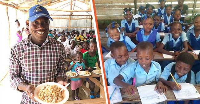 [Left] Picture of Jérémie Mercier; [Right] Picture of the children in Jérémie's orphanage | Source: facebook.com/ChildrenofTomorrowOrphanage