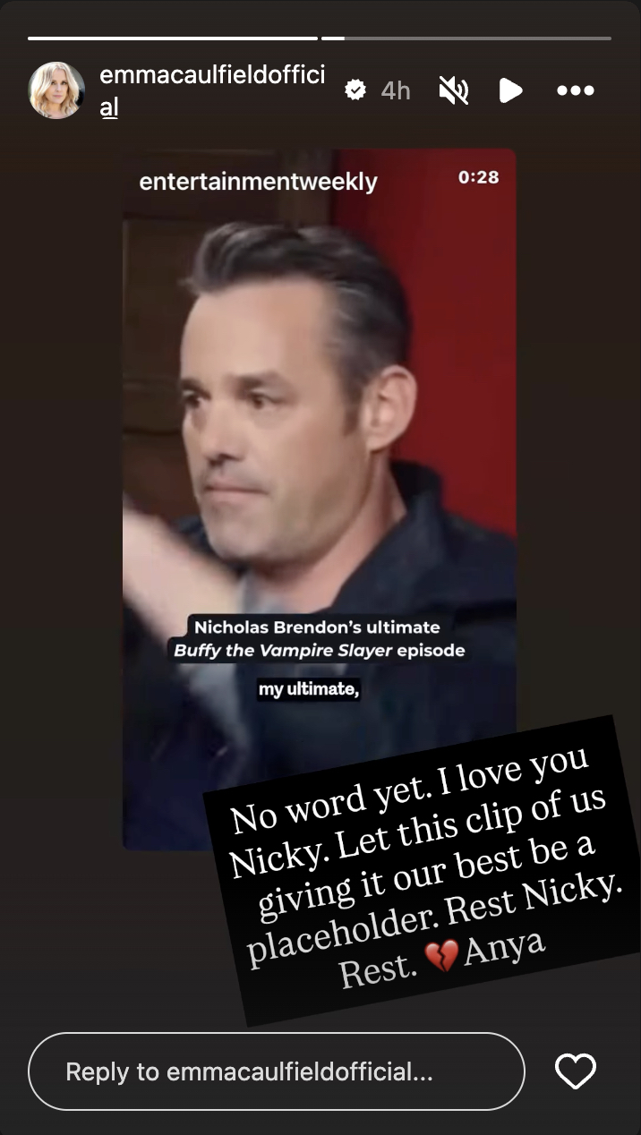 Emma Caulfield paid tribute. | Source: instagram.com/emmacaulfieldofficial