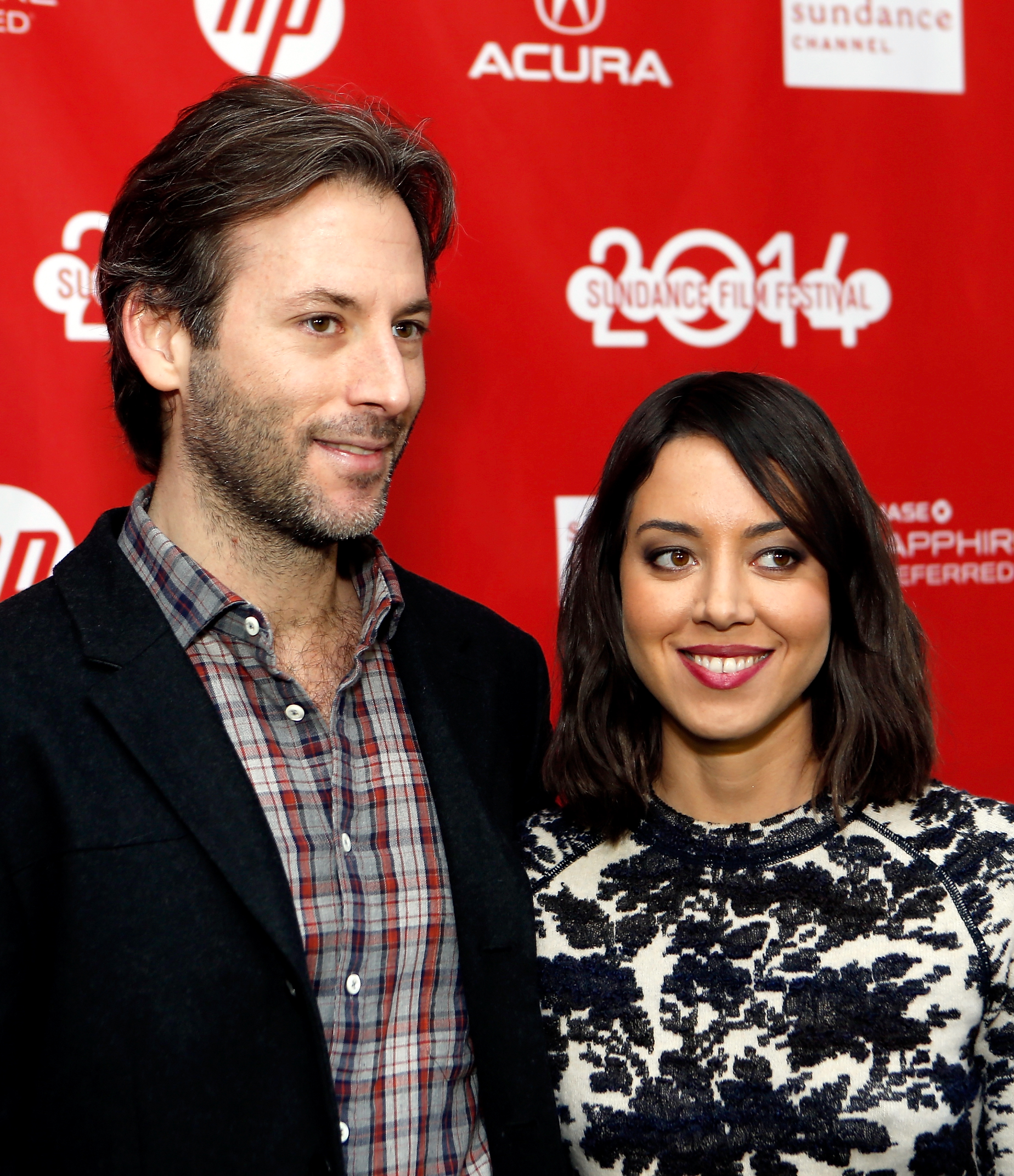 Jeff Baena and Aubrey Plaza attend the "Life After Beth" premiere at the Sundance Film Festival in Utah on January 19, 2014 | Source: Getty Images