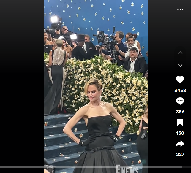 Nicole Kidman posing on the blue carpet, from a post dated May 6, 2025 | Source: Tiktok/@enews