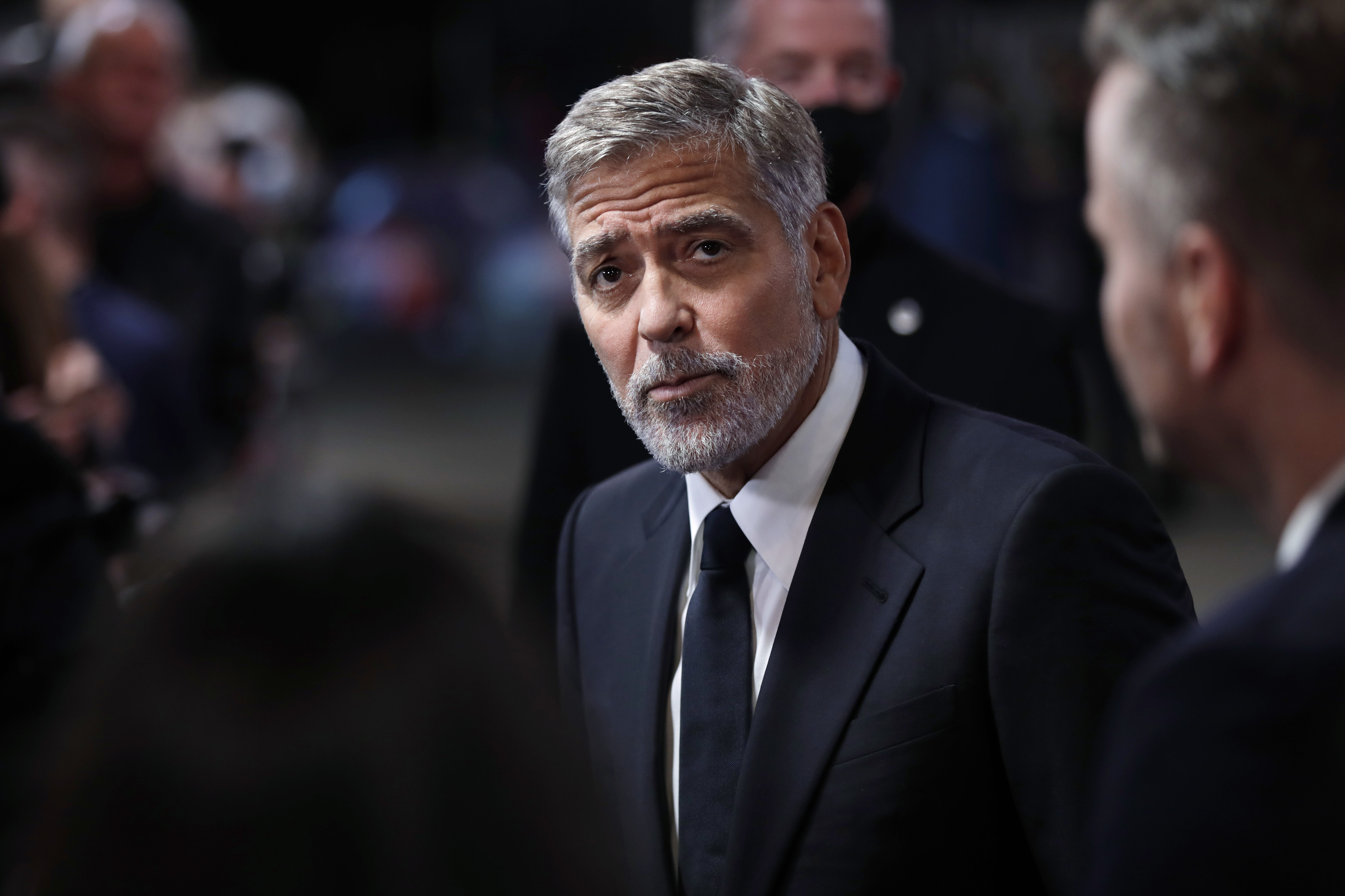George Clooney attends "The Tender Bar" premiere during the 65th BFI London Film Festival in England on October 10, 2021 | Source: Getty Images