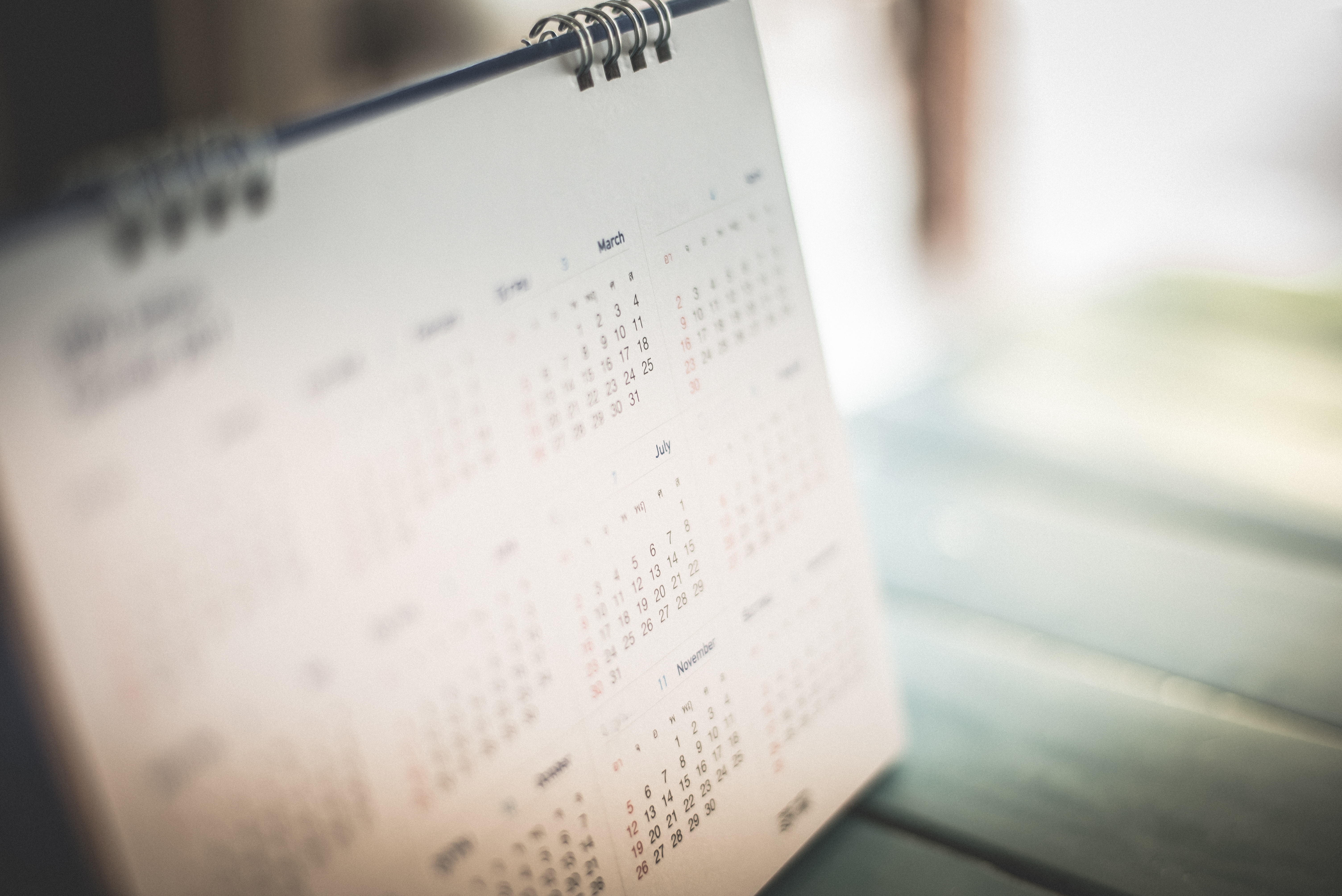 A calendar on a tabletop | Source: Shutterstock