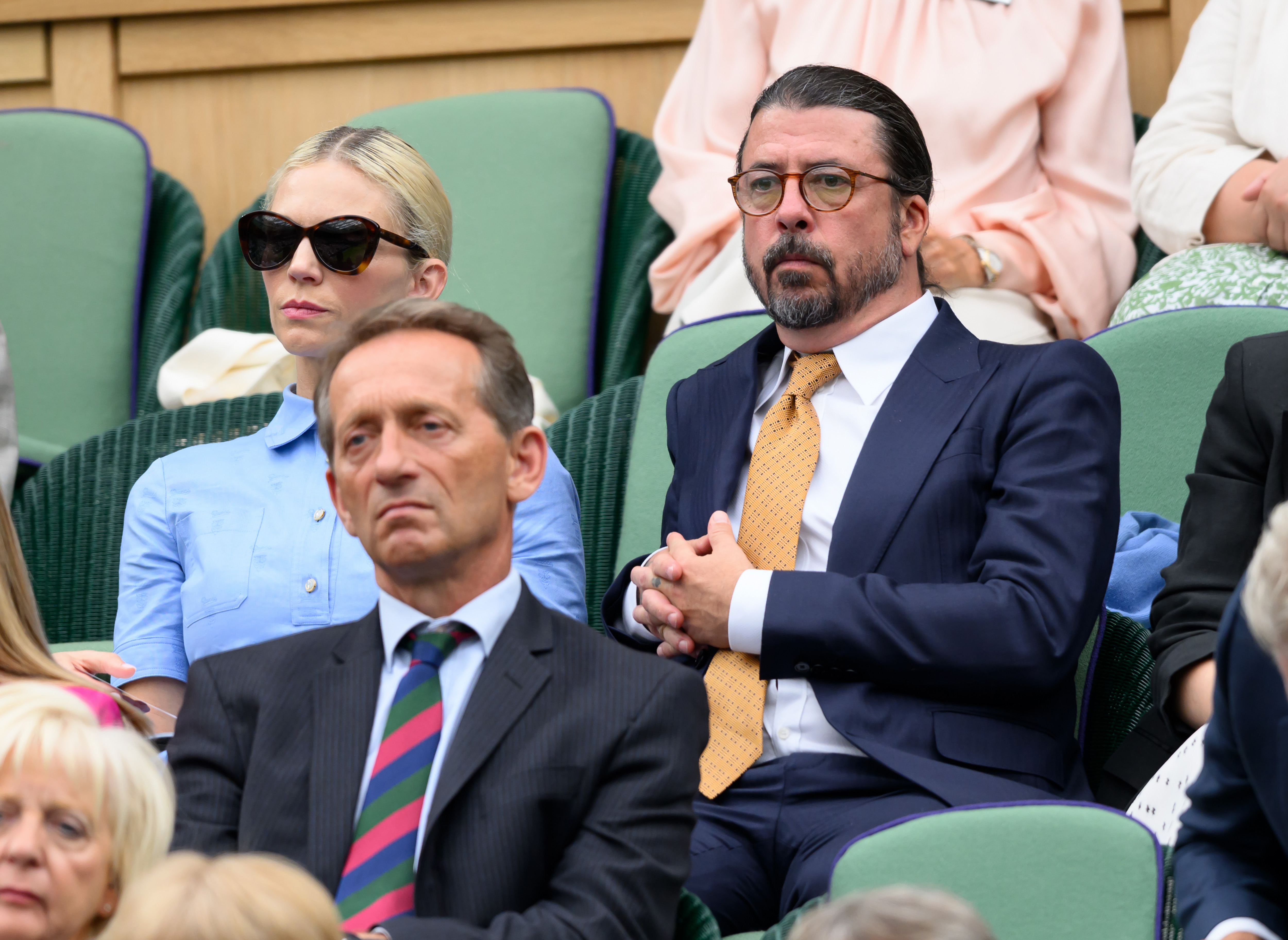 Jordyn Blum and Dave Grohl during the Wimbledon Tennis Championships on July 2, 2024, in London, England. | Source: Getty Images