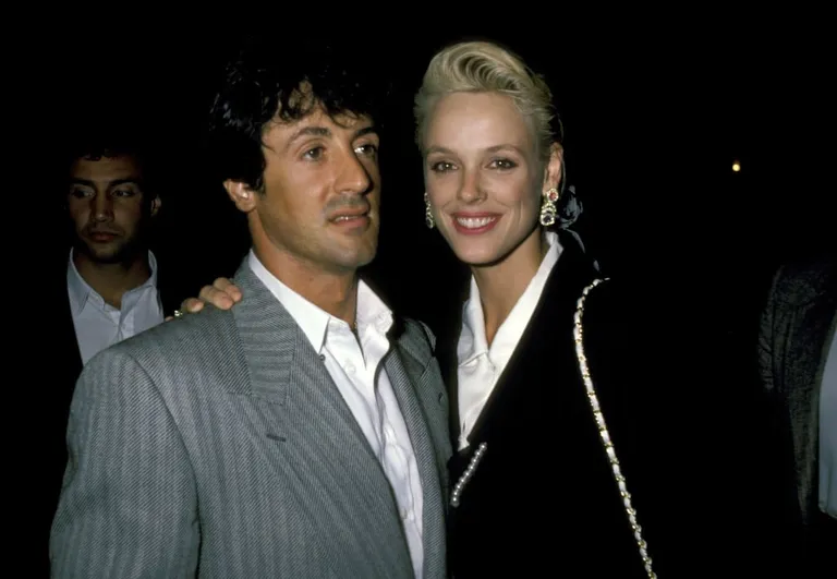 Sylvester Stallone and Brigitte Nielsen on August 20, 1986 at Longacre Theater in New York City | Photo: Getty Images