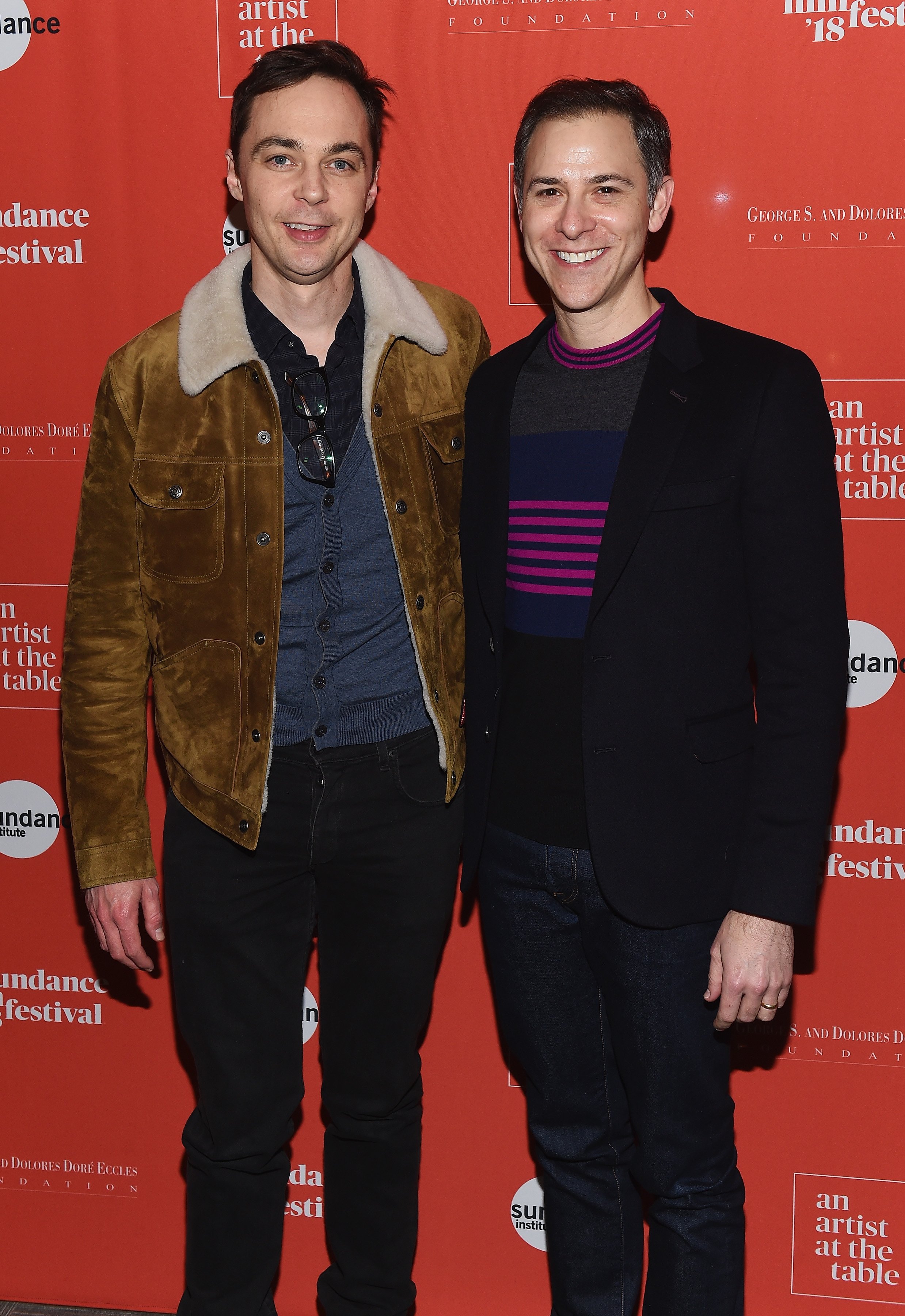 Actor Jim Parsons and Todd Spiewak at DeJoria Center on January 18, 2018 in Park City, Utah. | Source: Getty Images