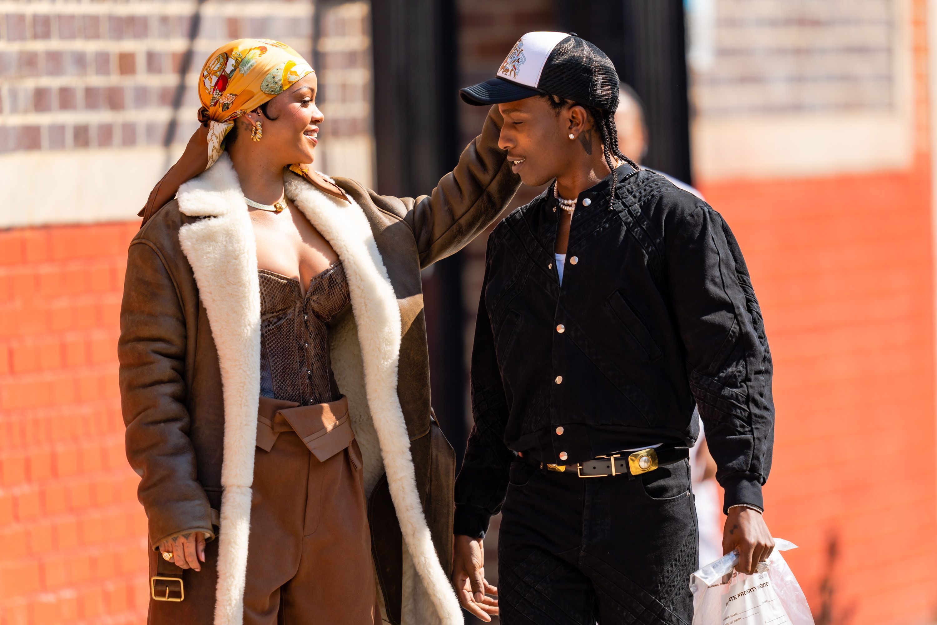 Rihanna and A$AP Rocky seen filming a music video in the Bronx on July 10, 2021, in New York City. | Source: Gotham/GC Images/Getty Images