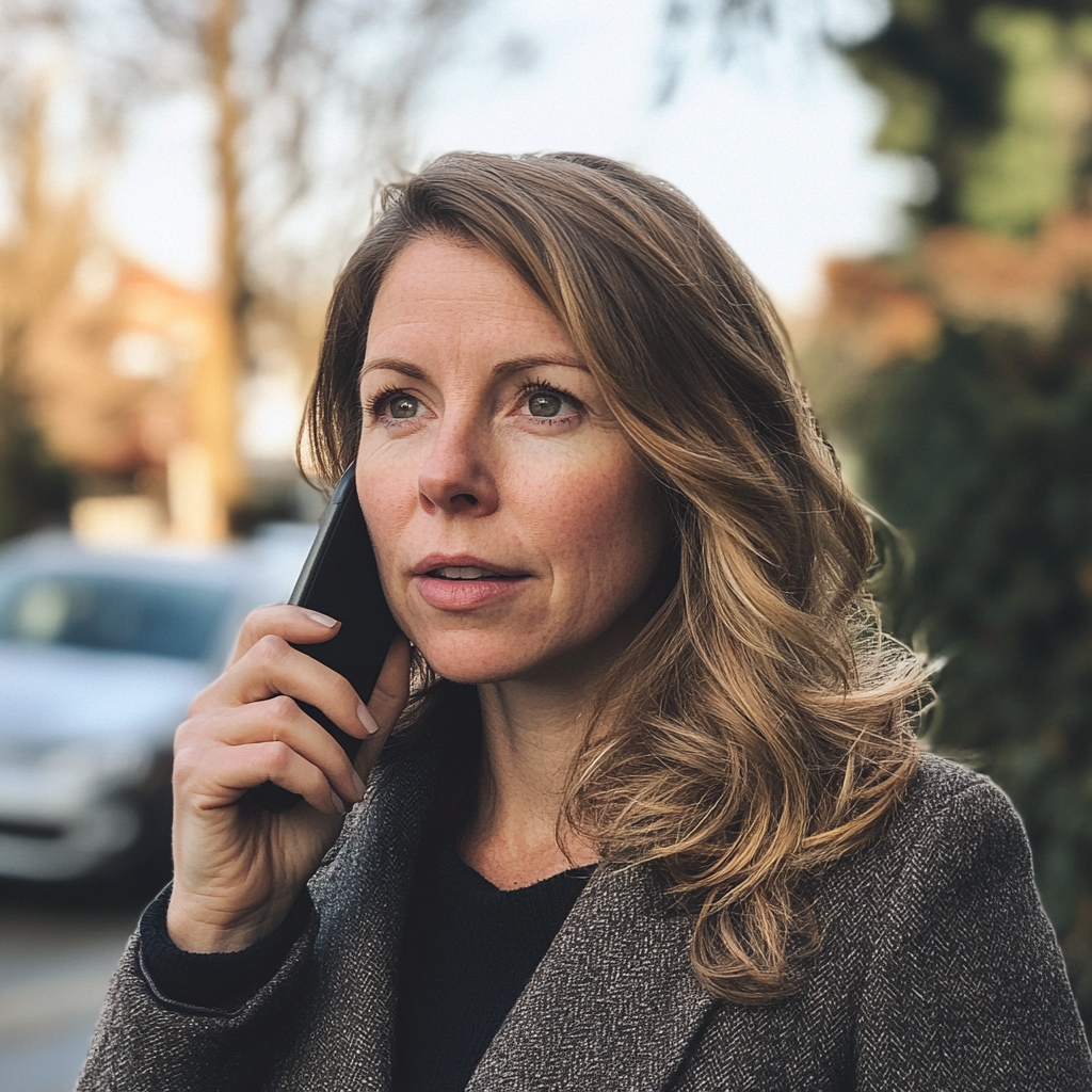 A woman talking on the phone | Source: Midjourney