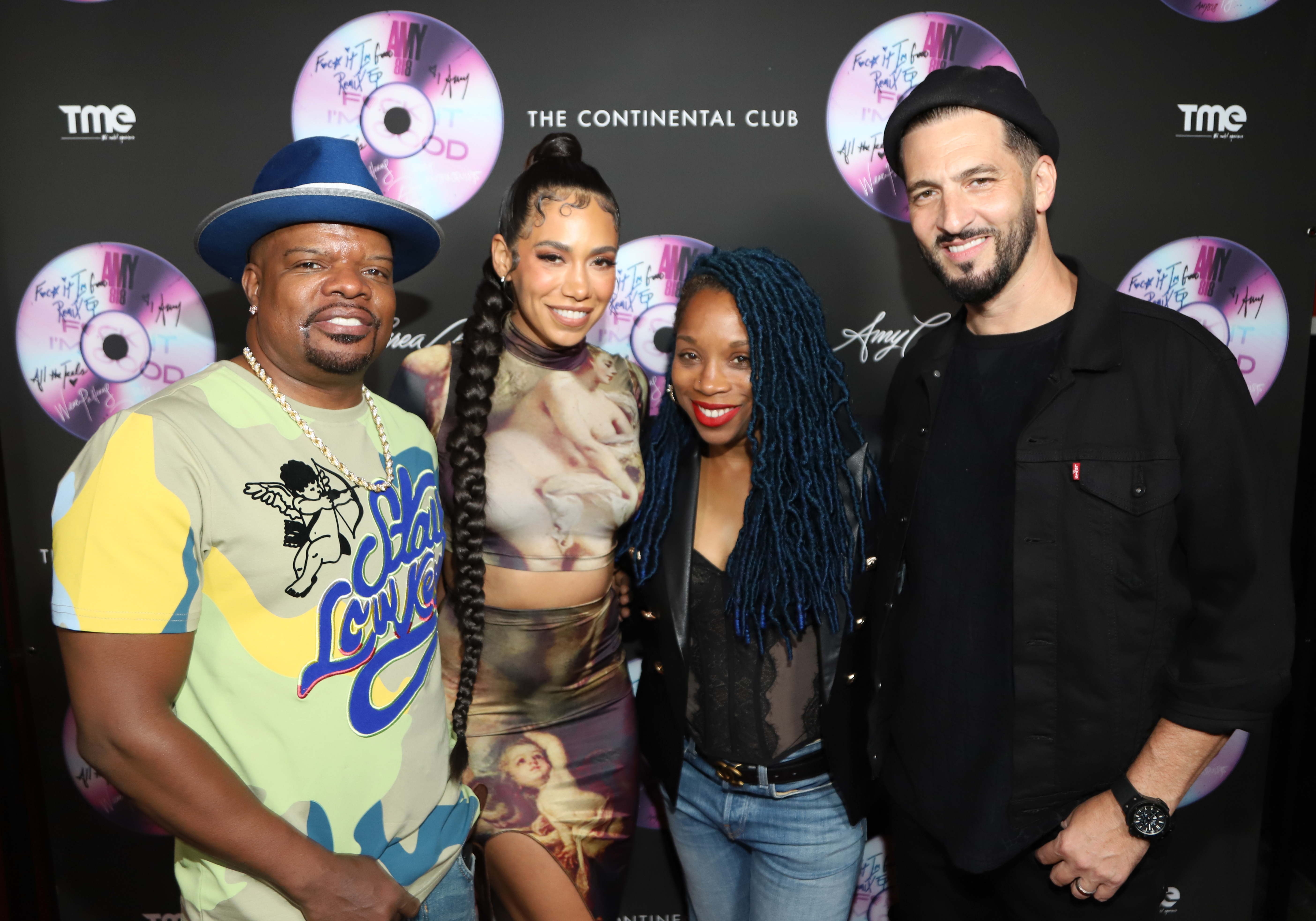 Ricky Bell, Amy Correa Bell, Danette Jackson Buck, and Jon B attend Amy Correa Bell's Remix Release Party at The Continental Club, on July 29, 2021, in Los Angeles, California. | Source: Getty Images